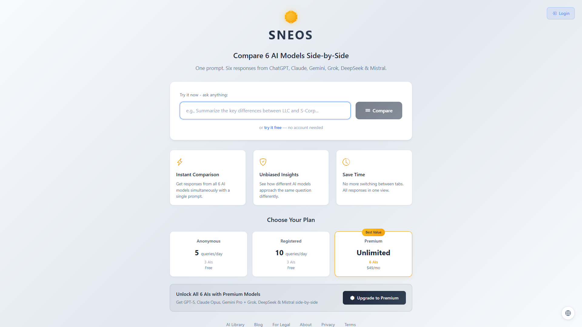 SNEOS product screenshot