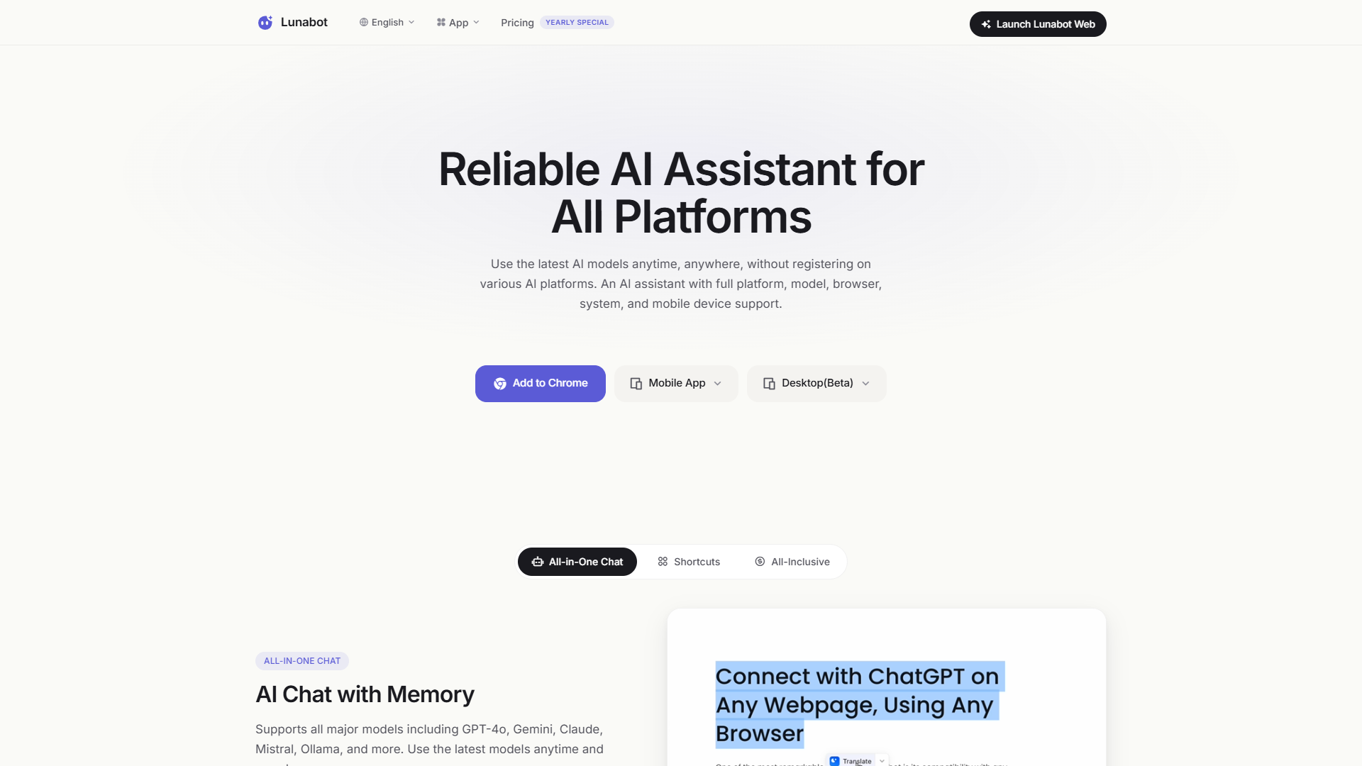 Lunabot product screenshot