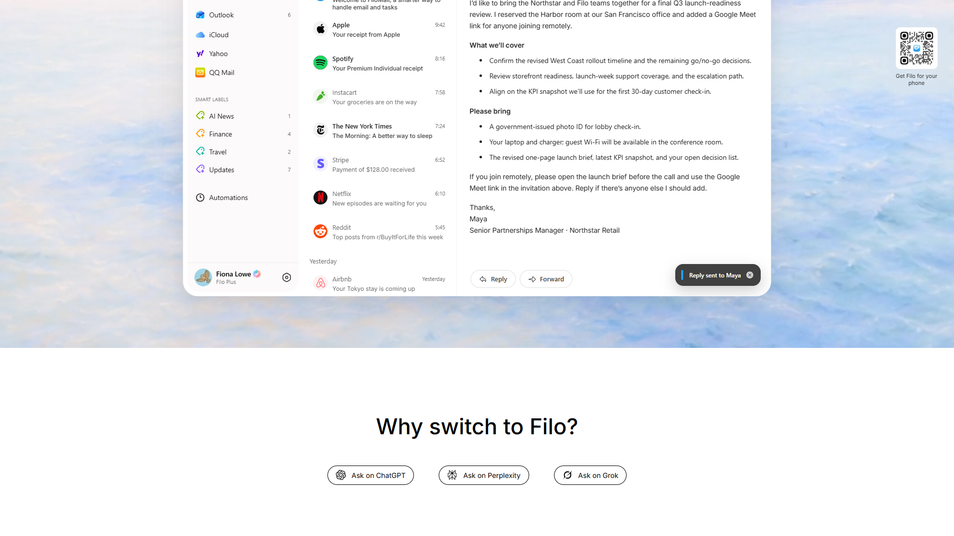 FiloMail product screenshot