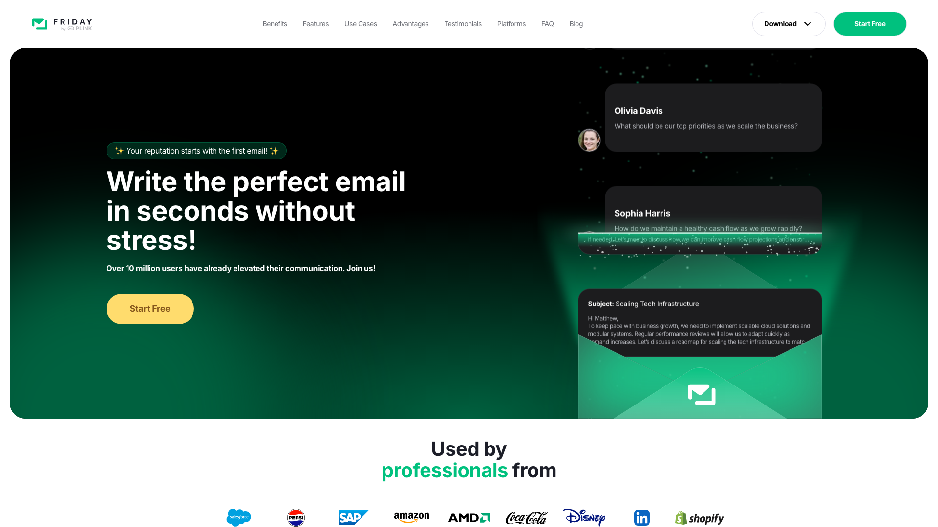 Friday Email product screenshot