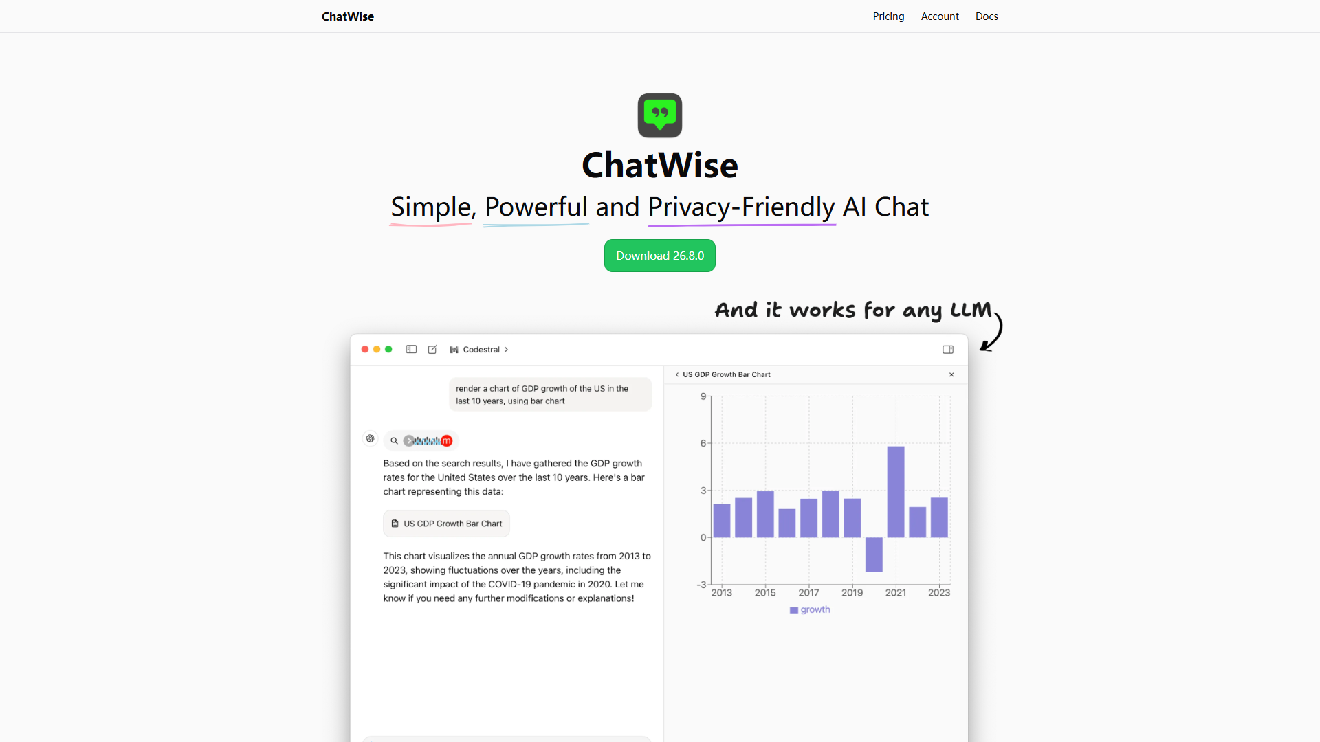 ChatWise product screenshot