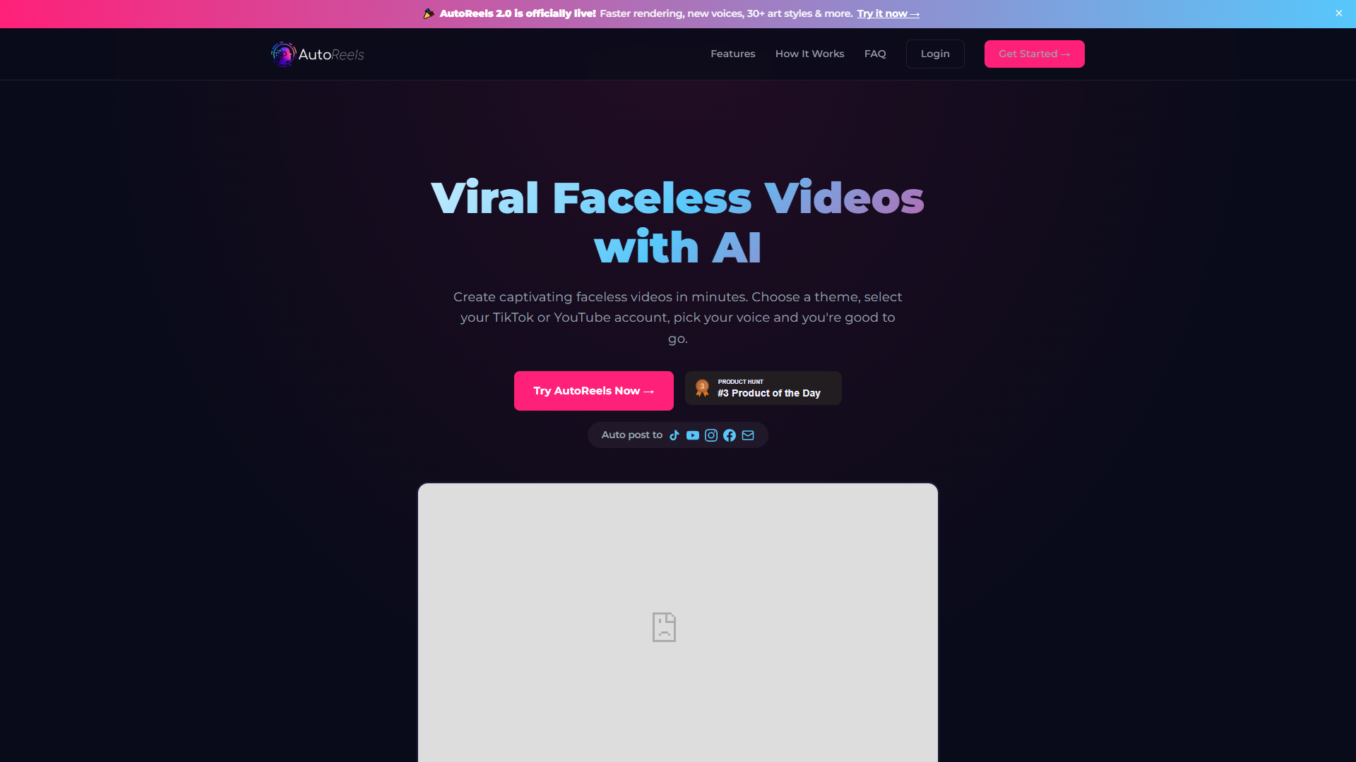 AutoReels product screenshot