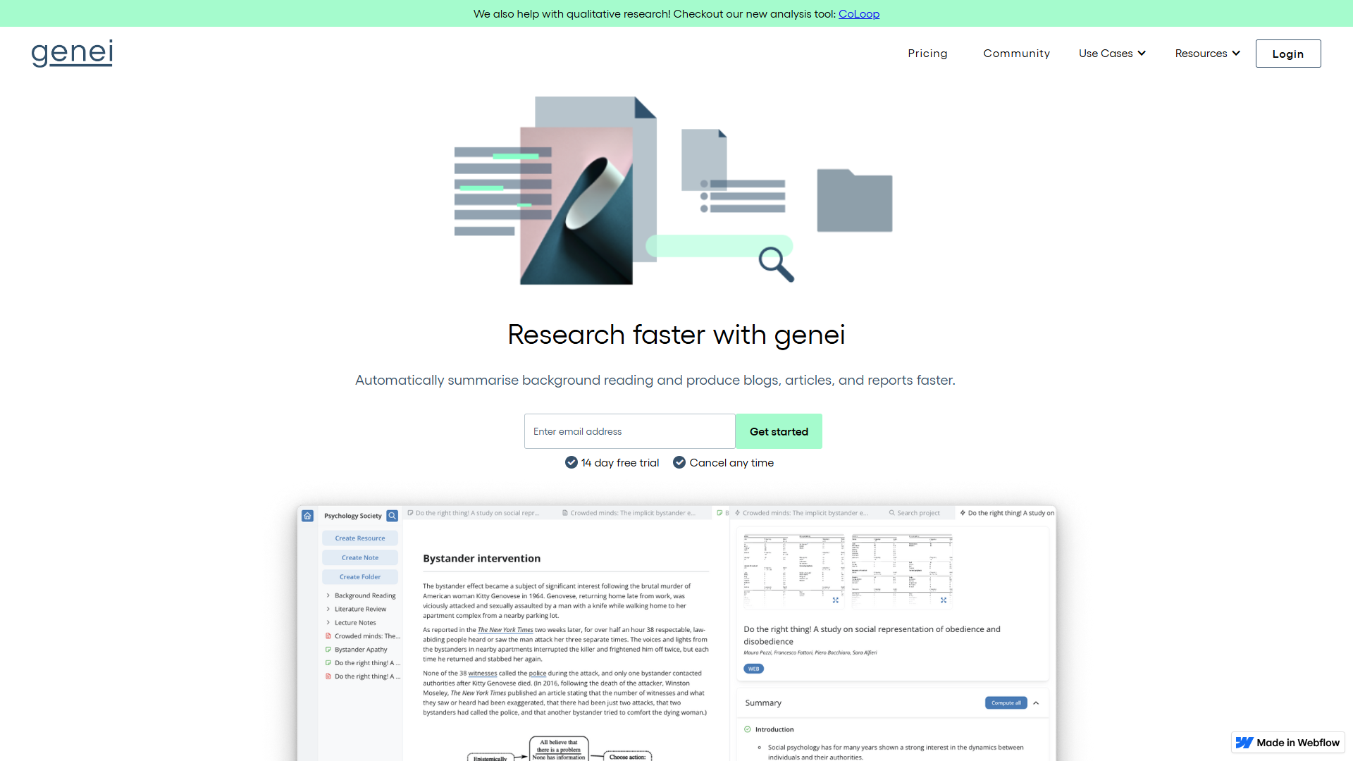 genei product screenshot
