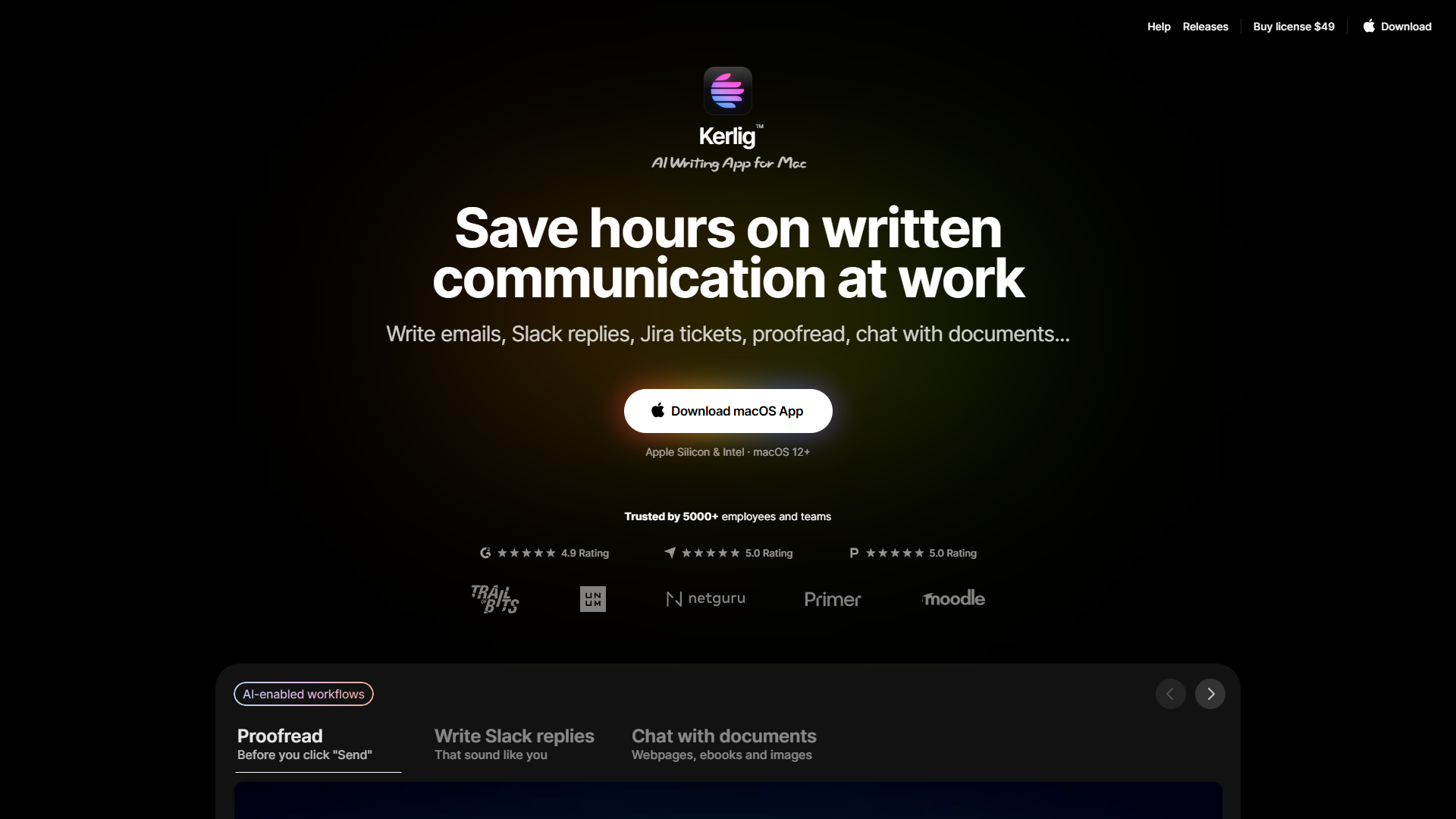 Kerlig AI product screenshot