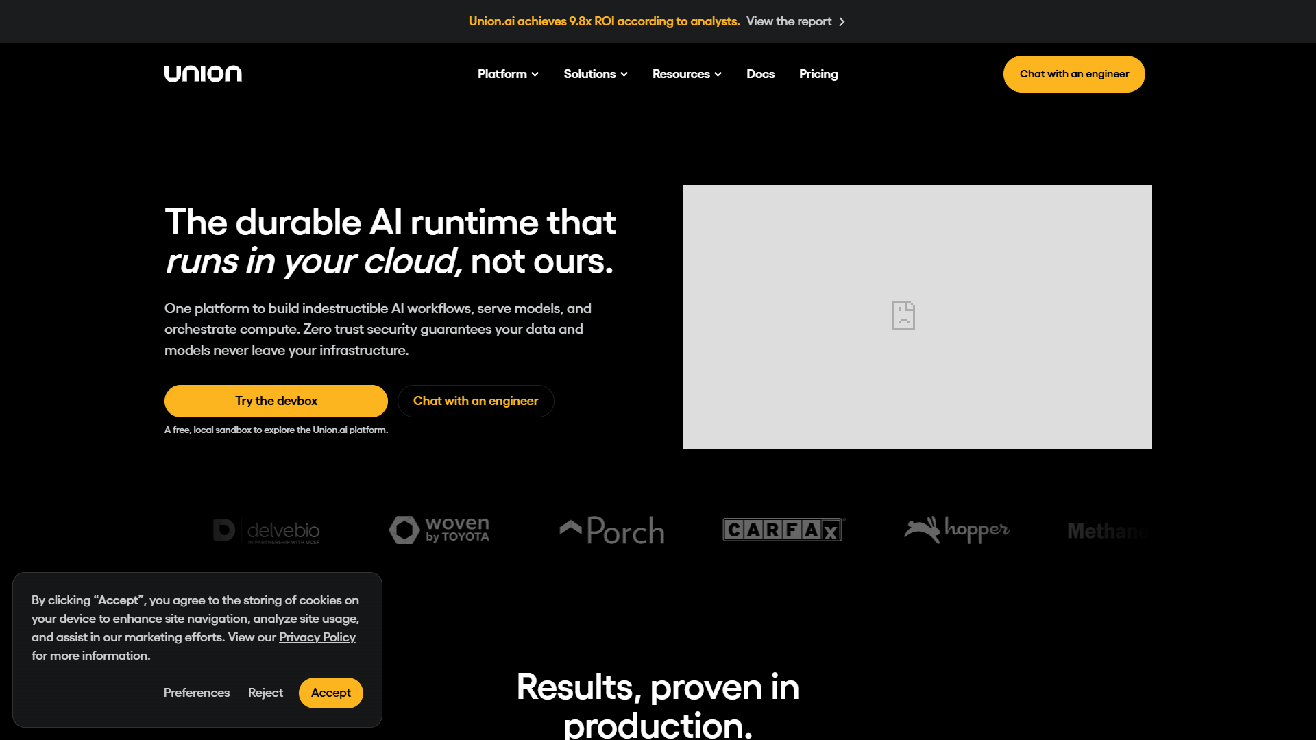 Union.ai product screenshot