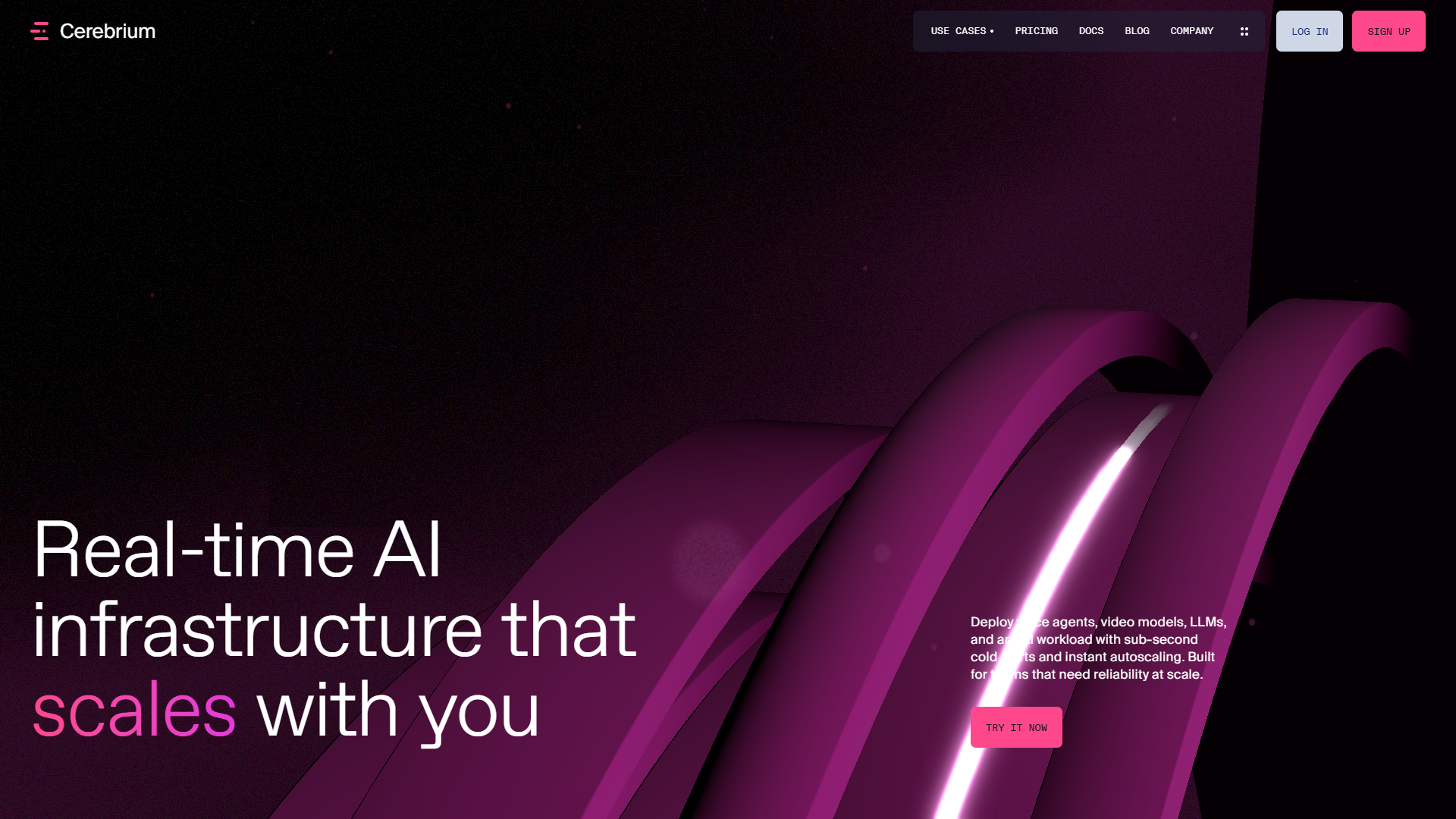 Cerebrium product screenshot