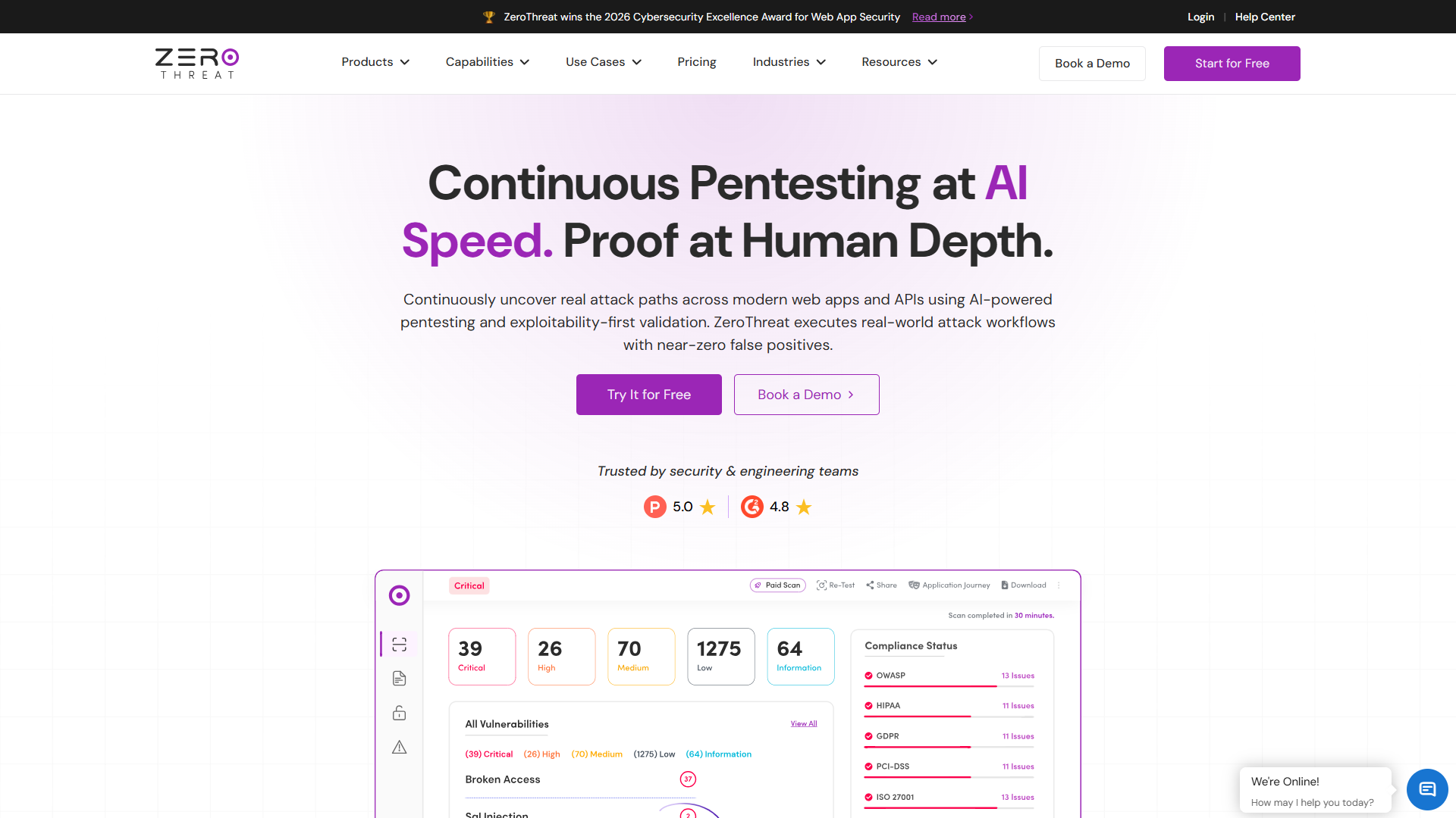 ZeroThreat product screenshot