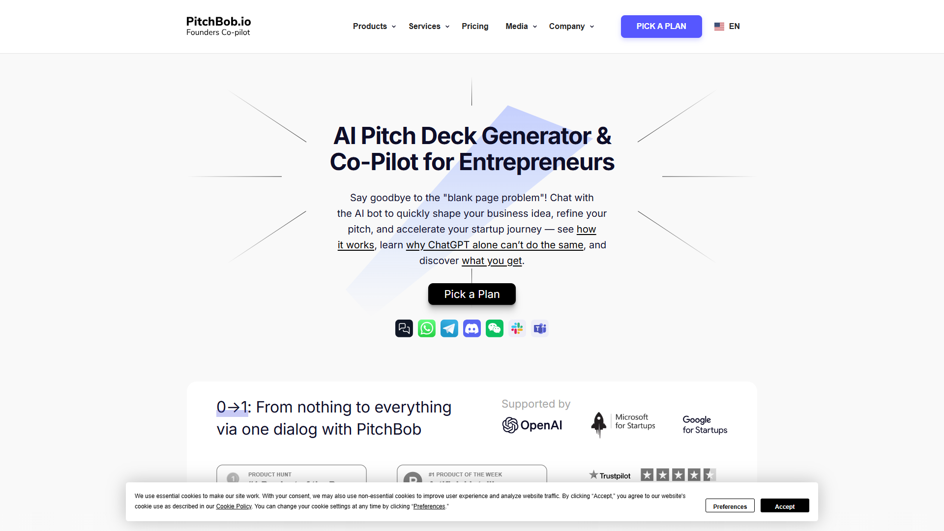 PitchBob product screenshot