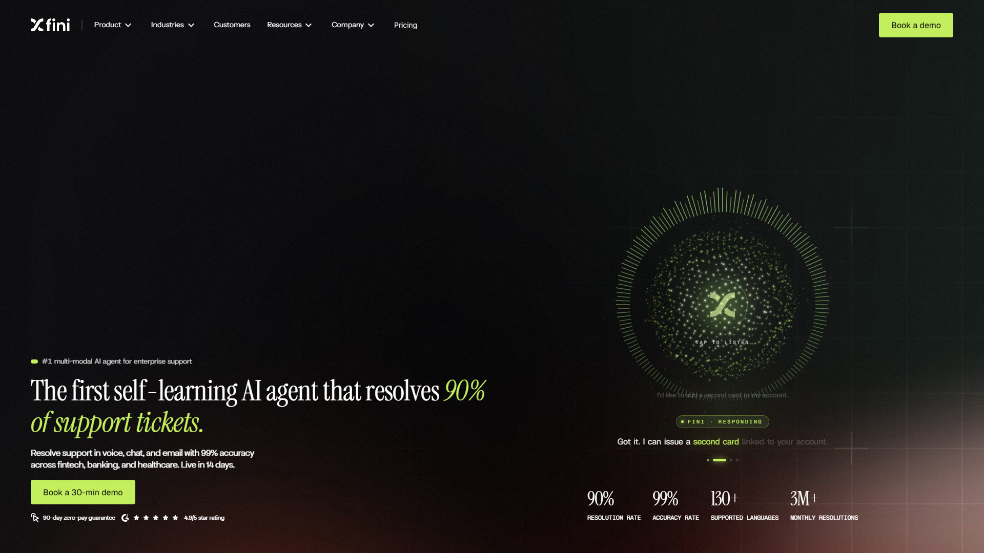 Fini AI product screenshot