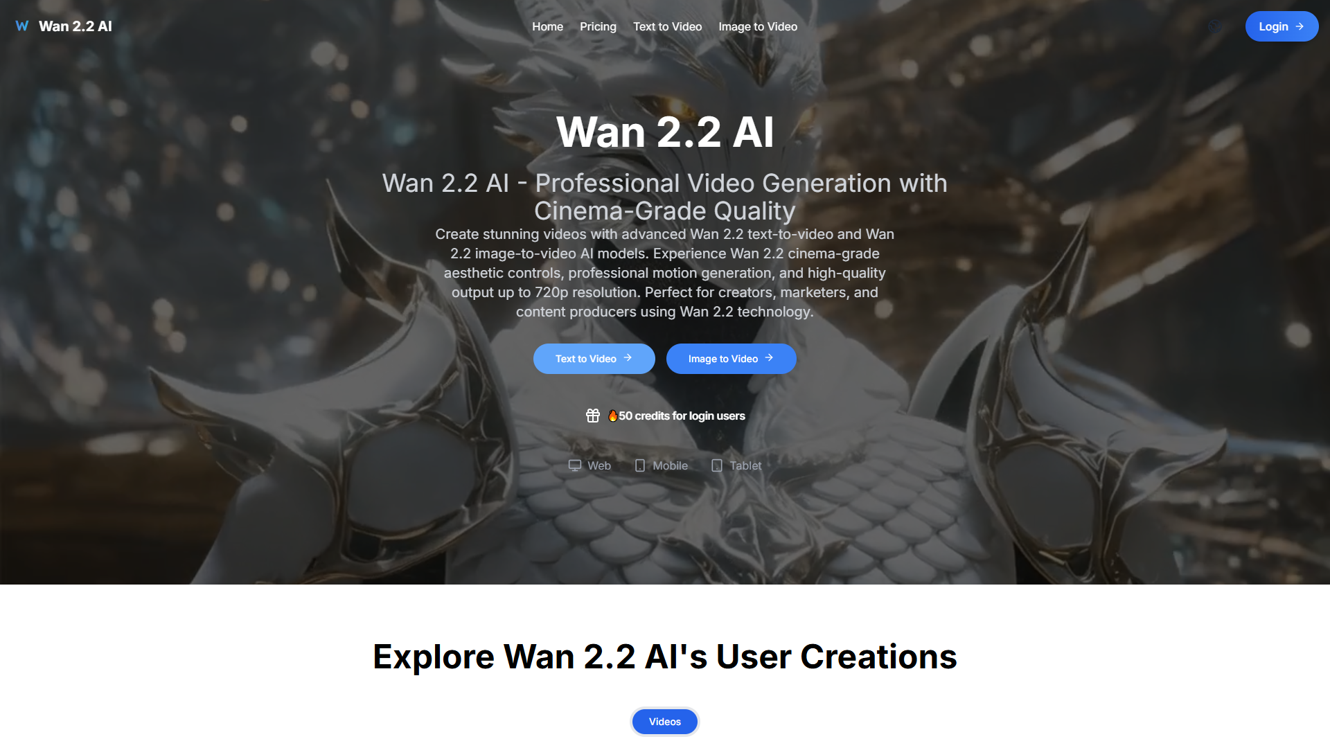 Wan 2.2 AI product screenshot