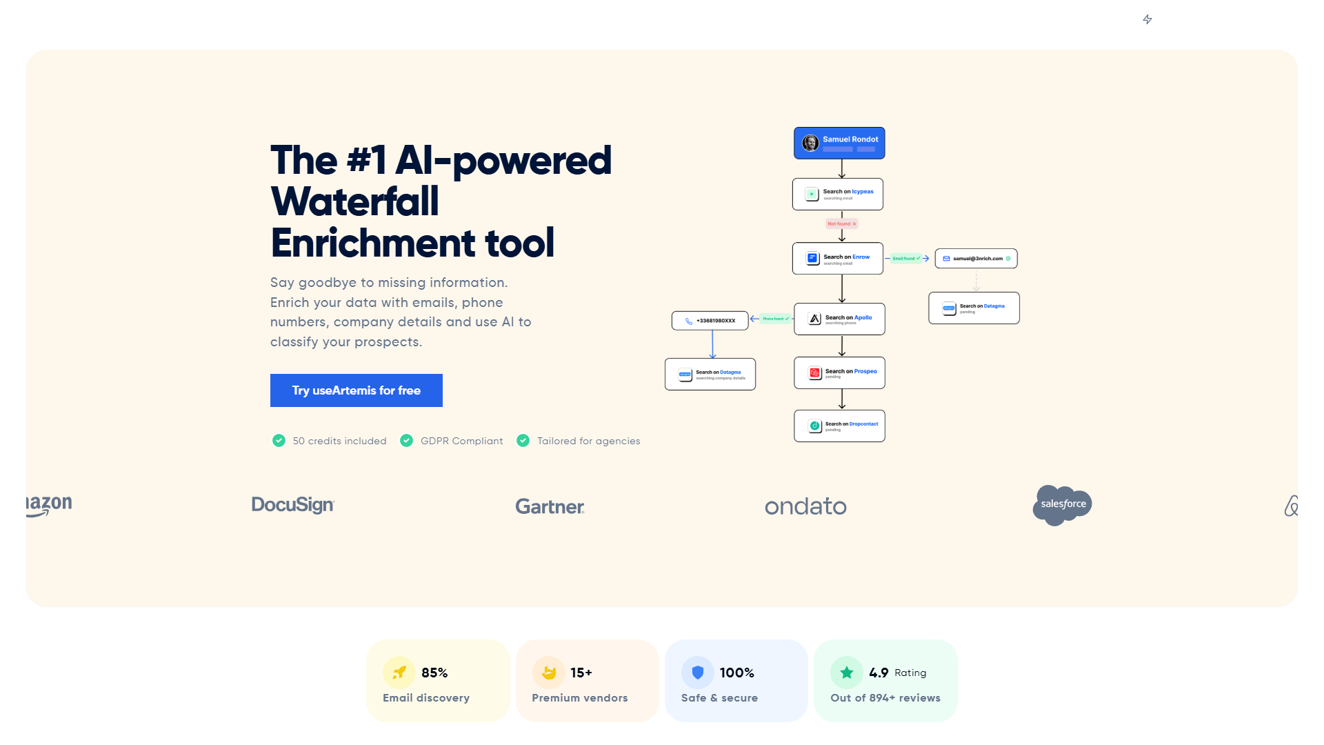 Artemis product screenshot