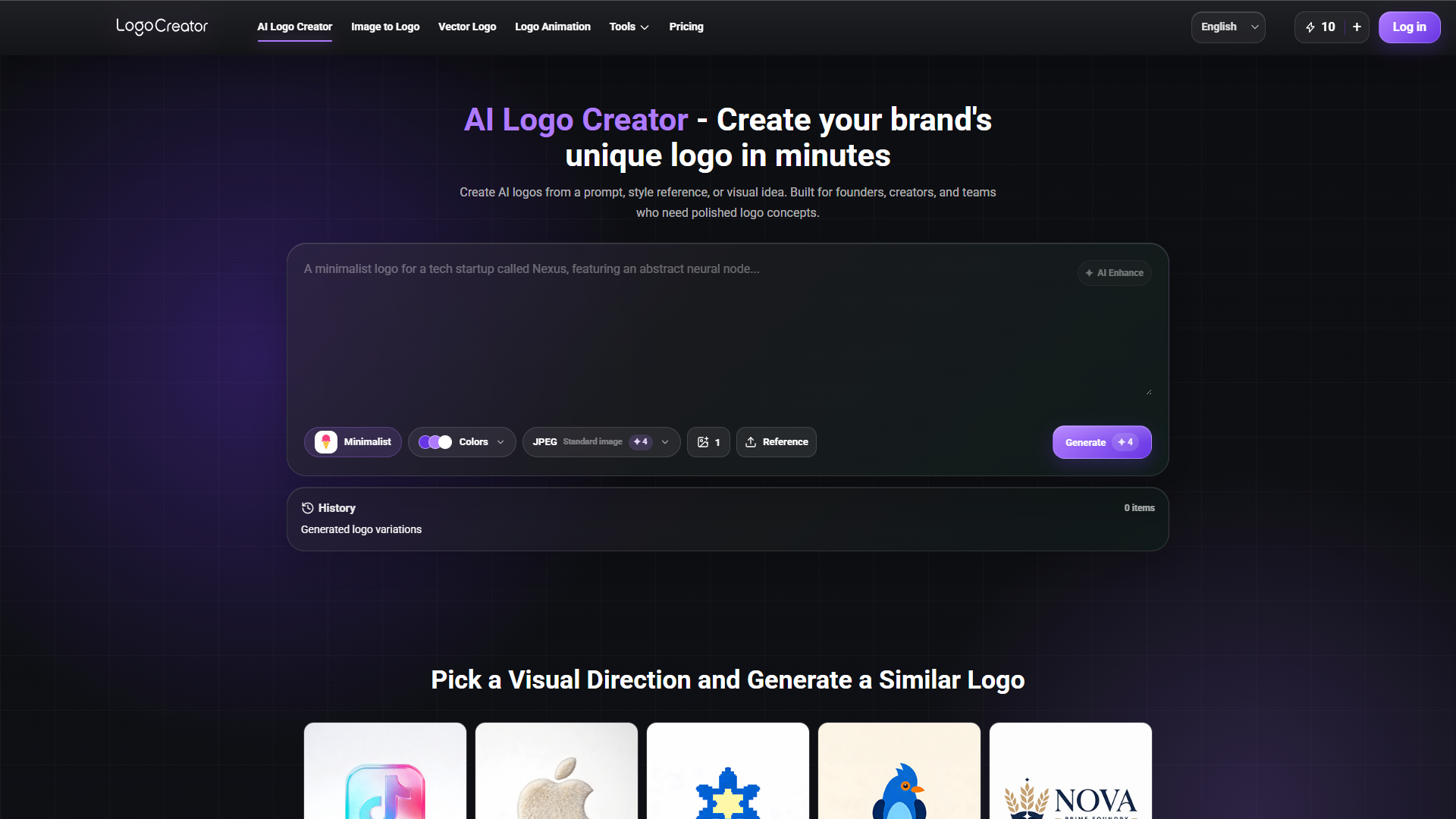 The Logo Creator product screenshot