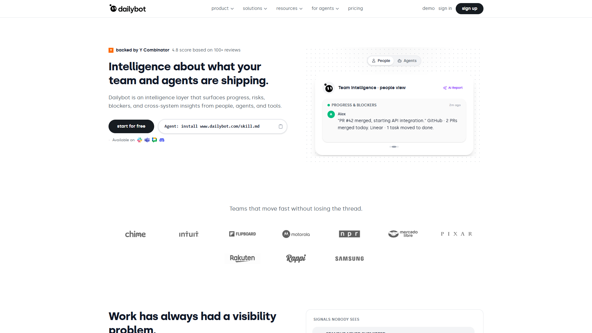 Dailybot product screenshot