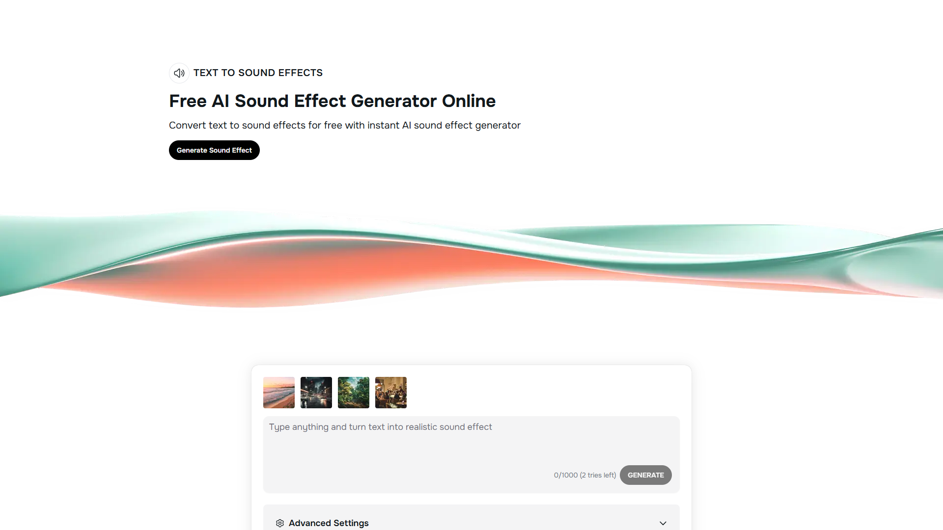 GenSFX product screenshot