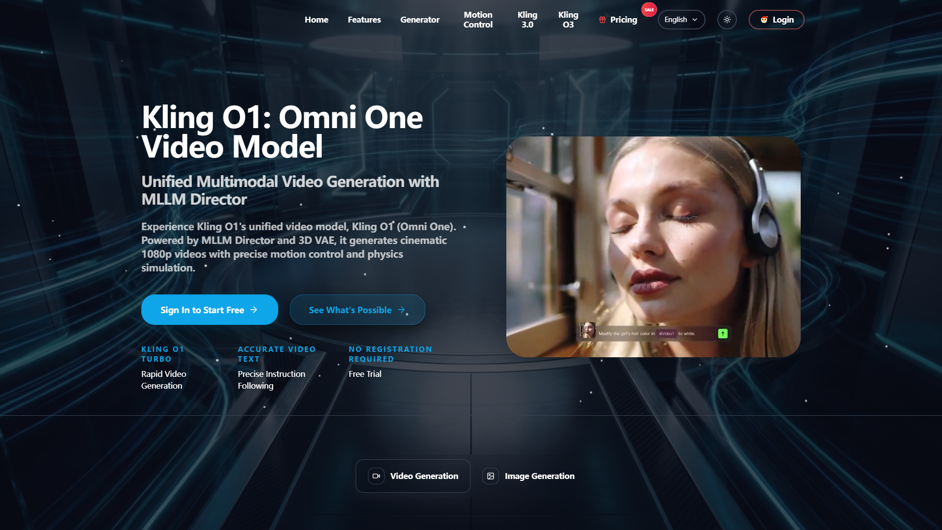 Kling O1 product screenshot