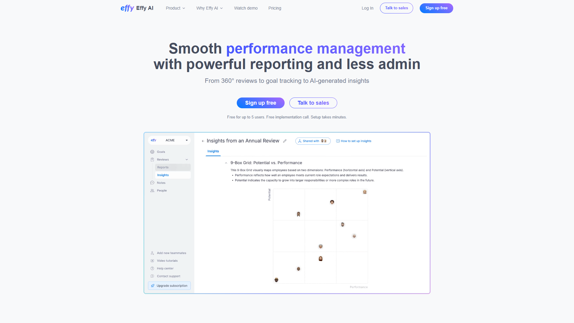 Effy AI product screenshot