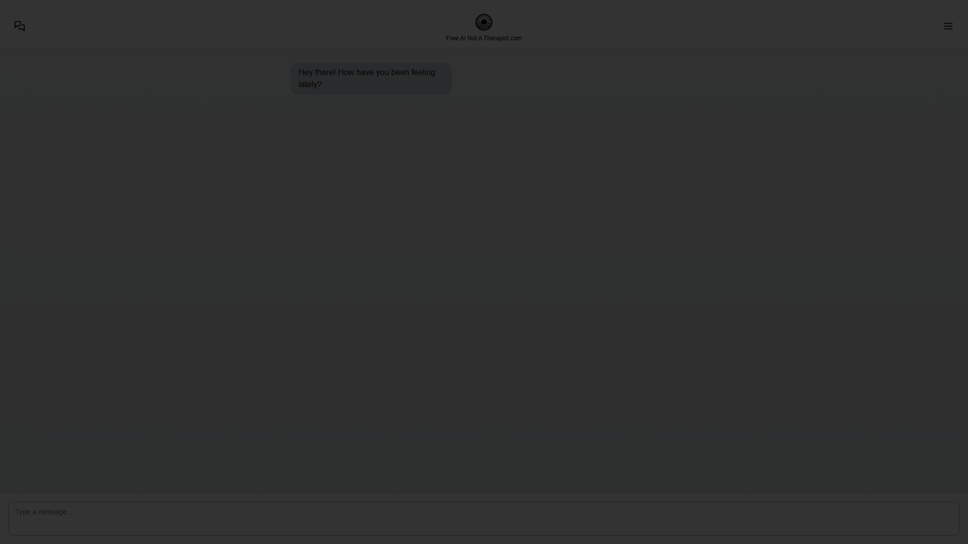 Free AI (Not a) Therapist product screenshot