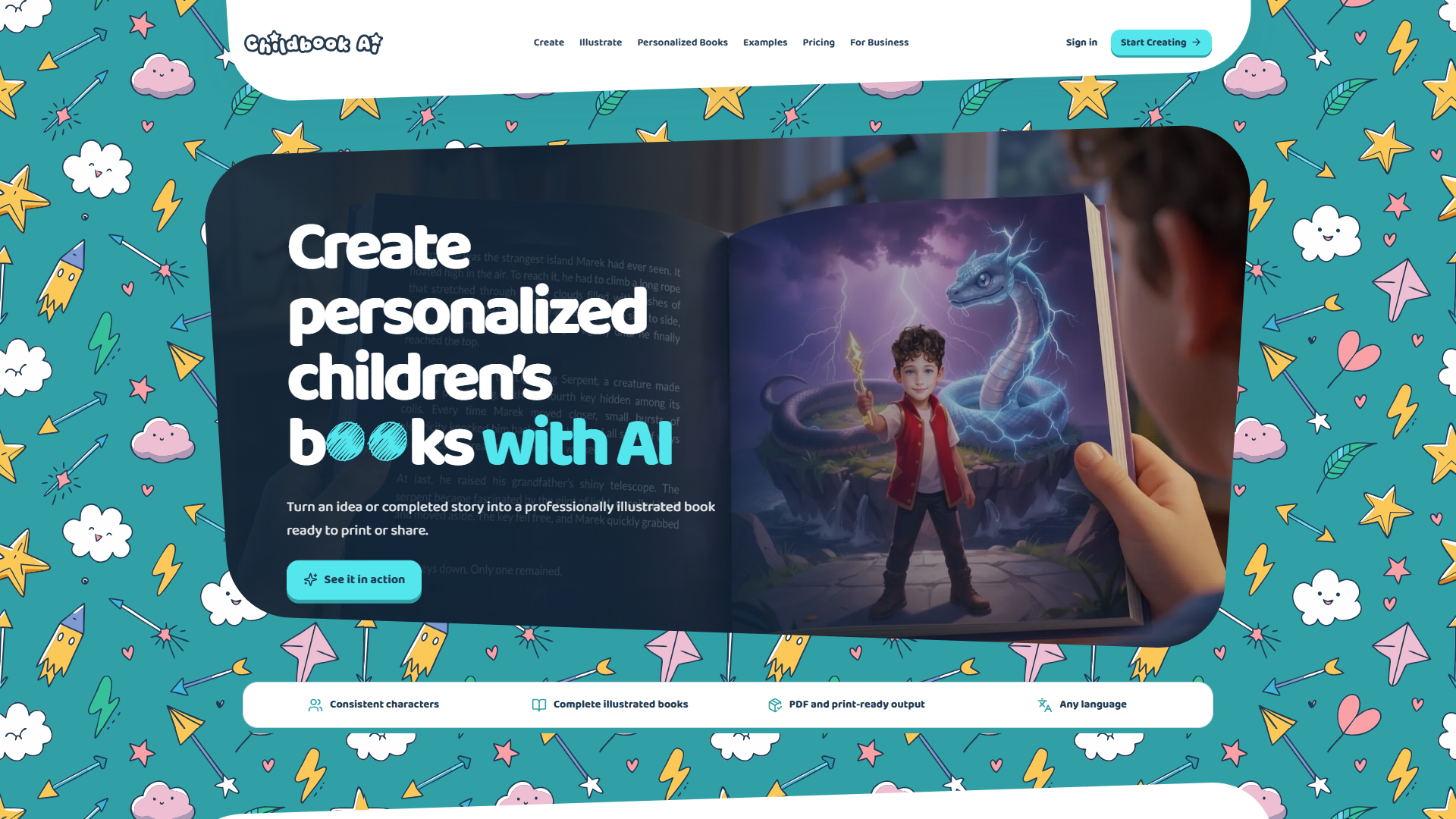 Childbook.ai product screenshot