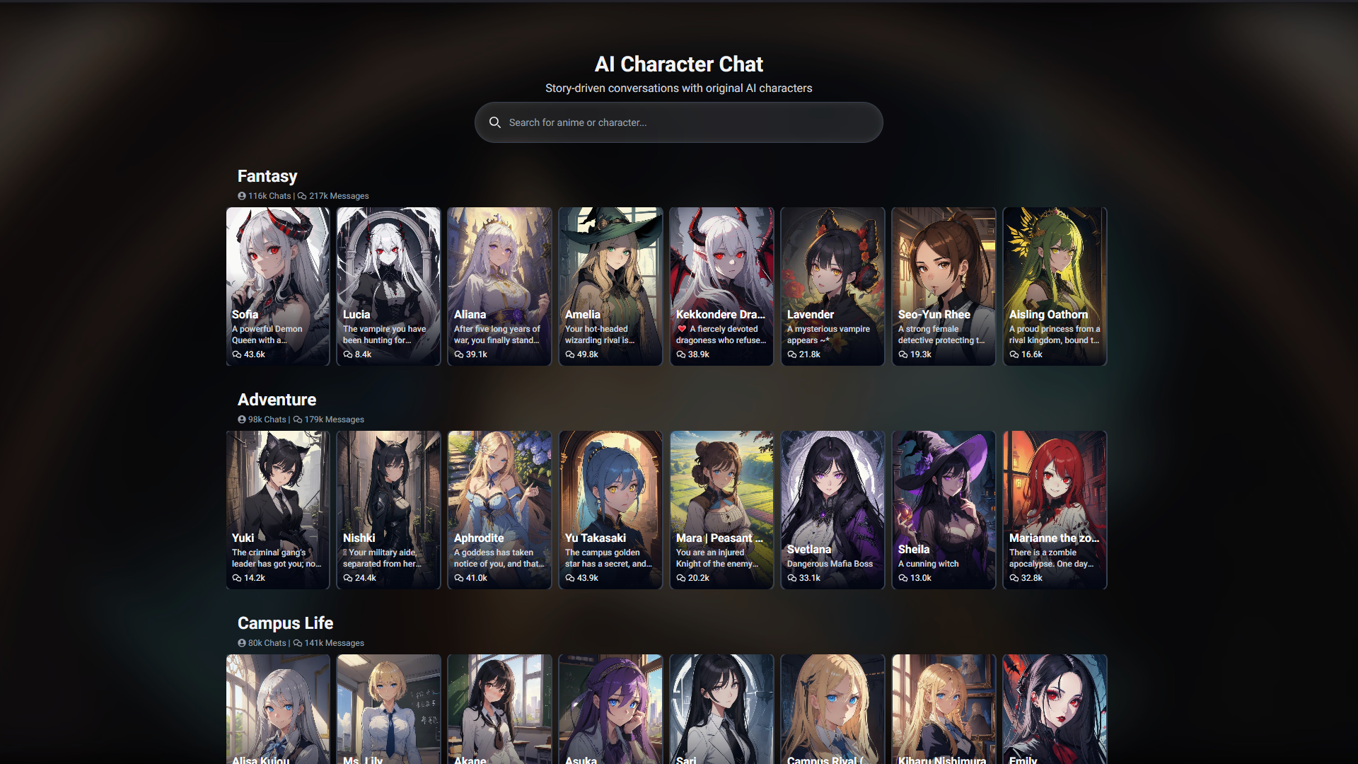 Anime Personalities product screenshot