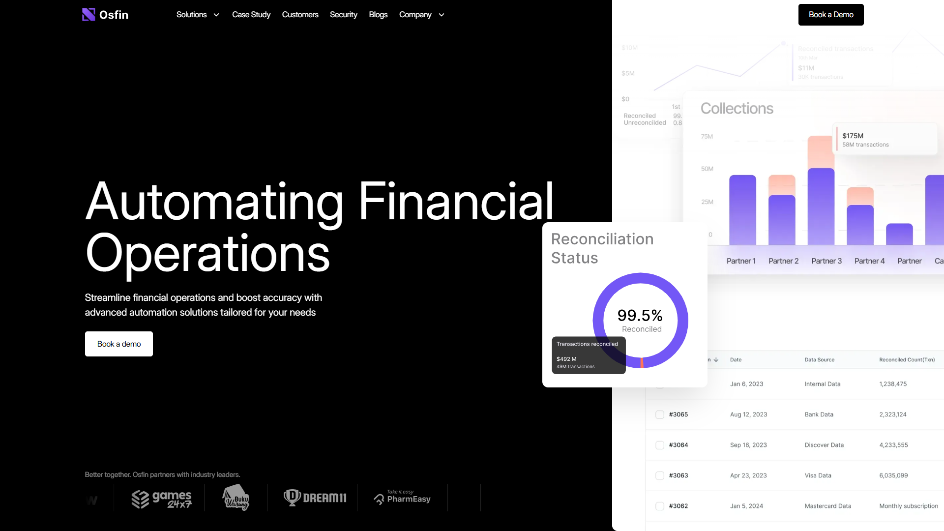 Osfin product screenshot