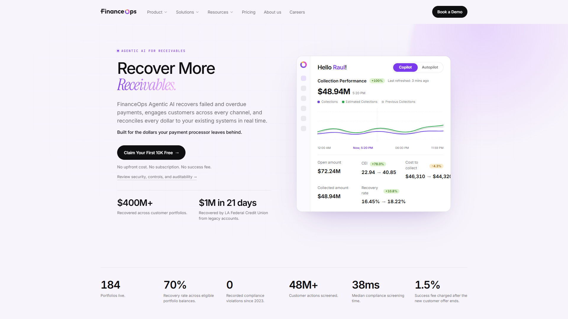 FinanceOps product screenshot