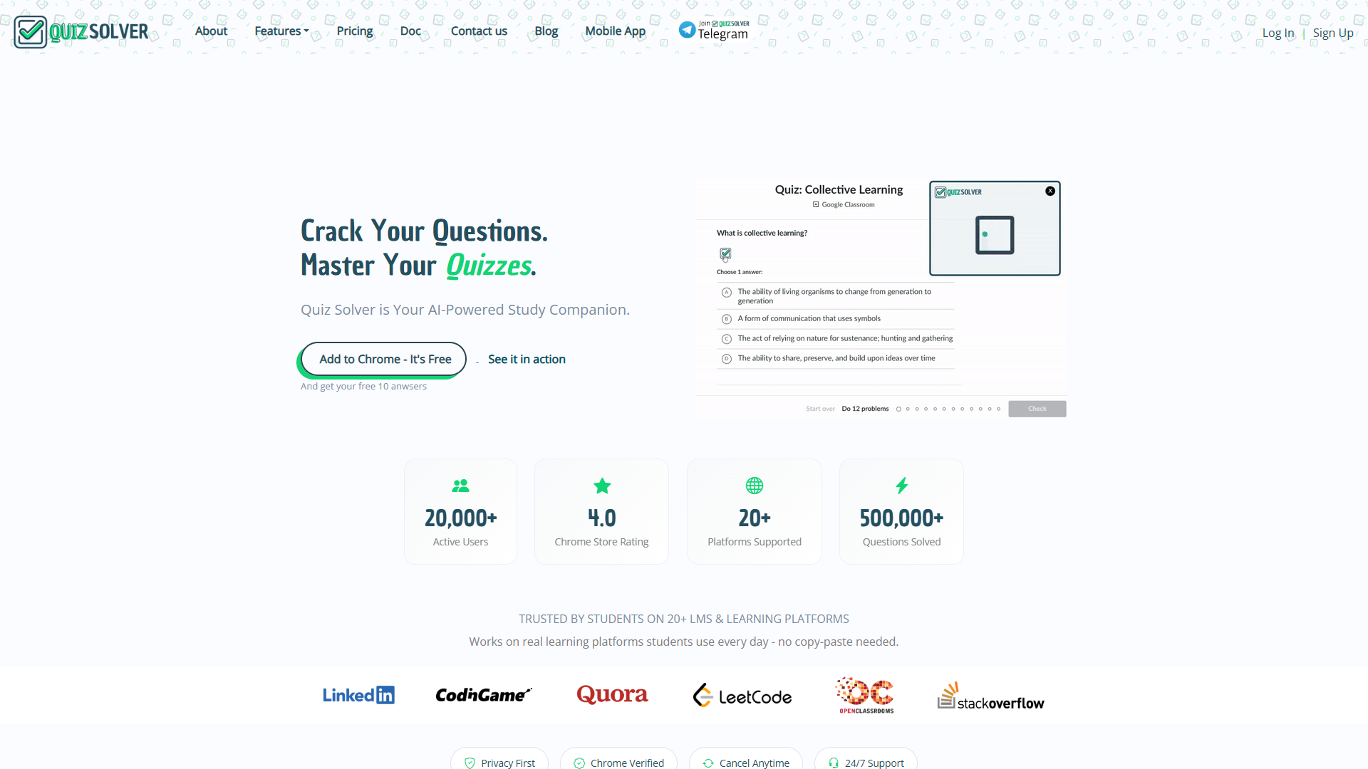 Quiz Solver AI product screenshot