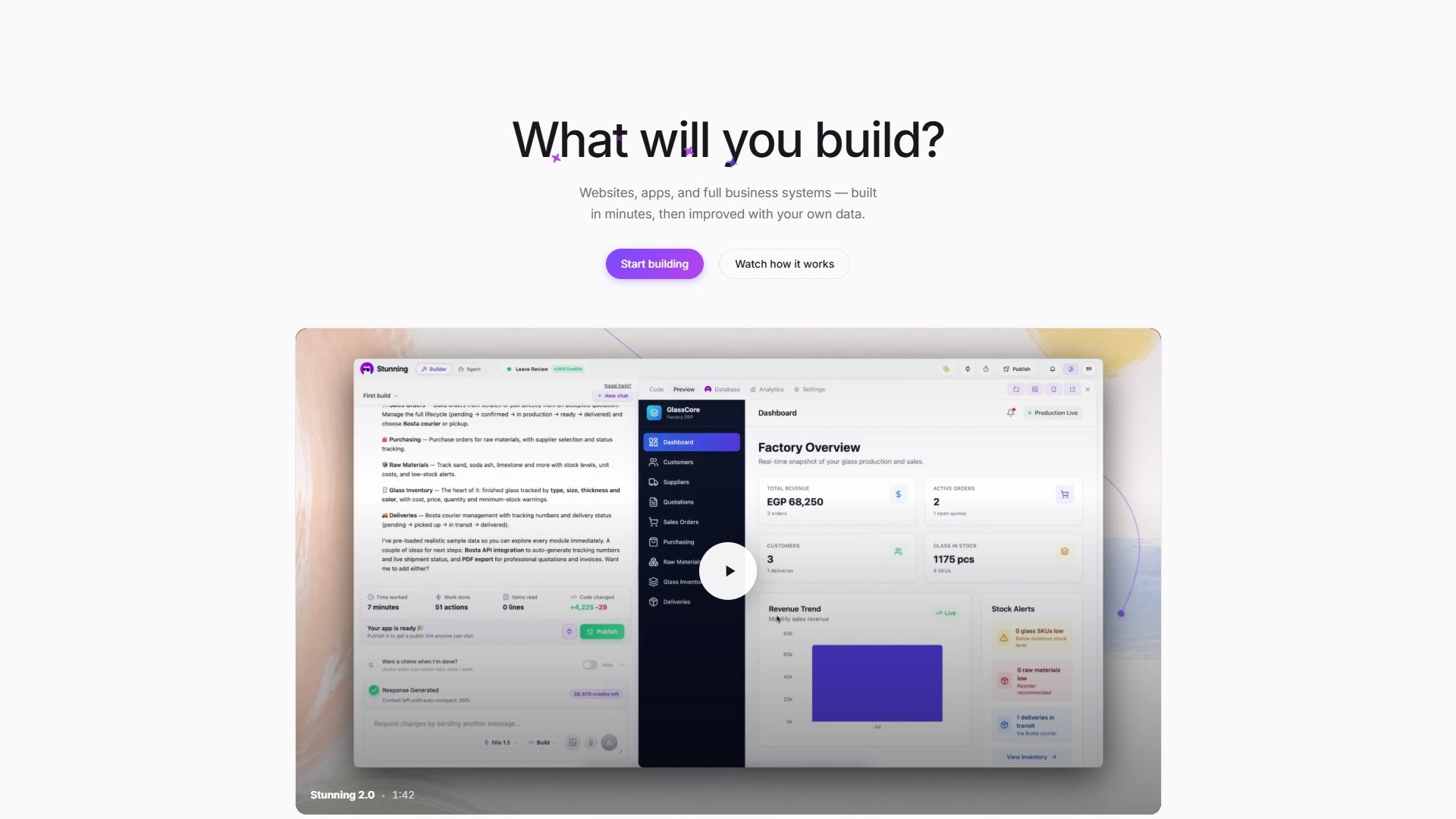 Stunning product screenshot
