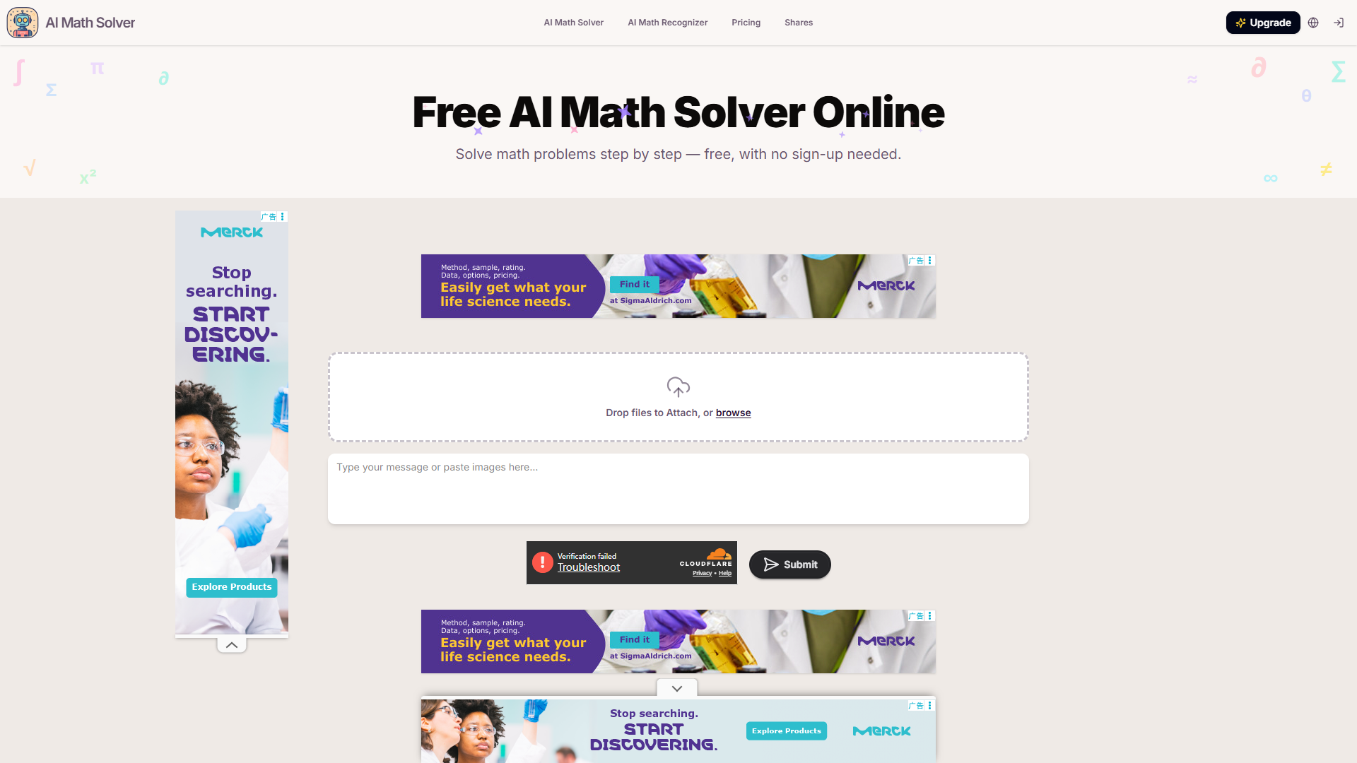 AI Math Solver product screenshot