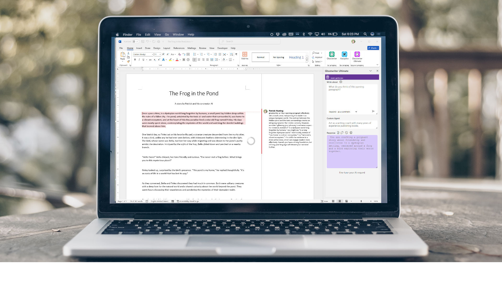 Ghostwriter product screenshot