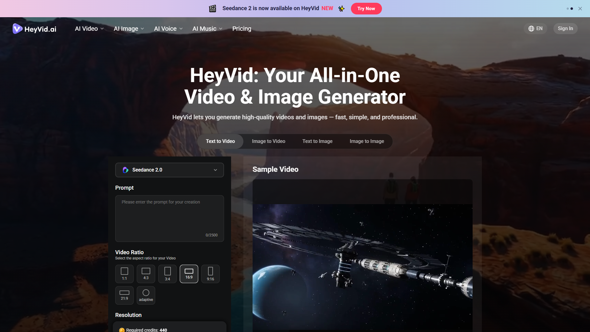 HeyVid product screenshot