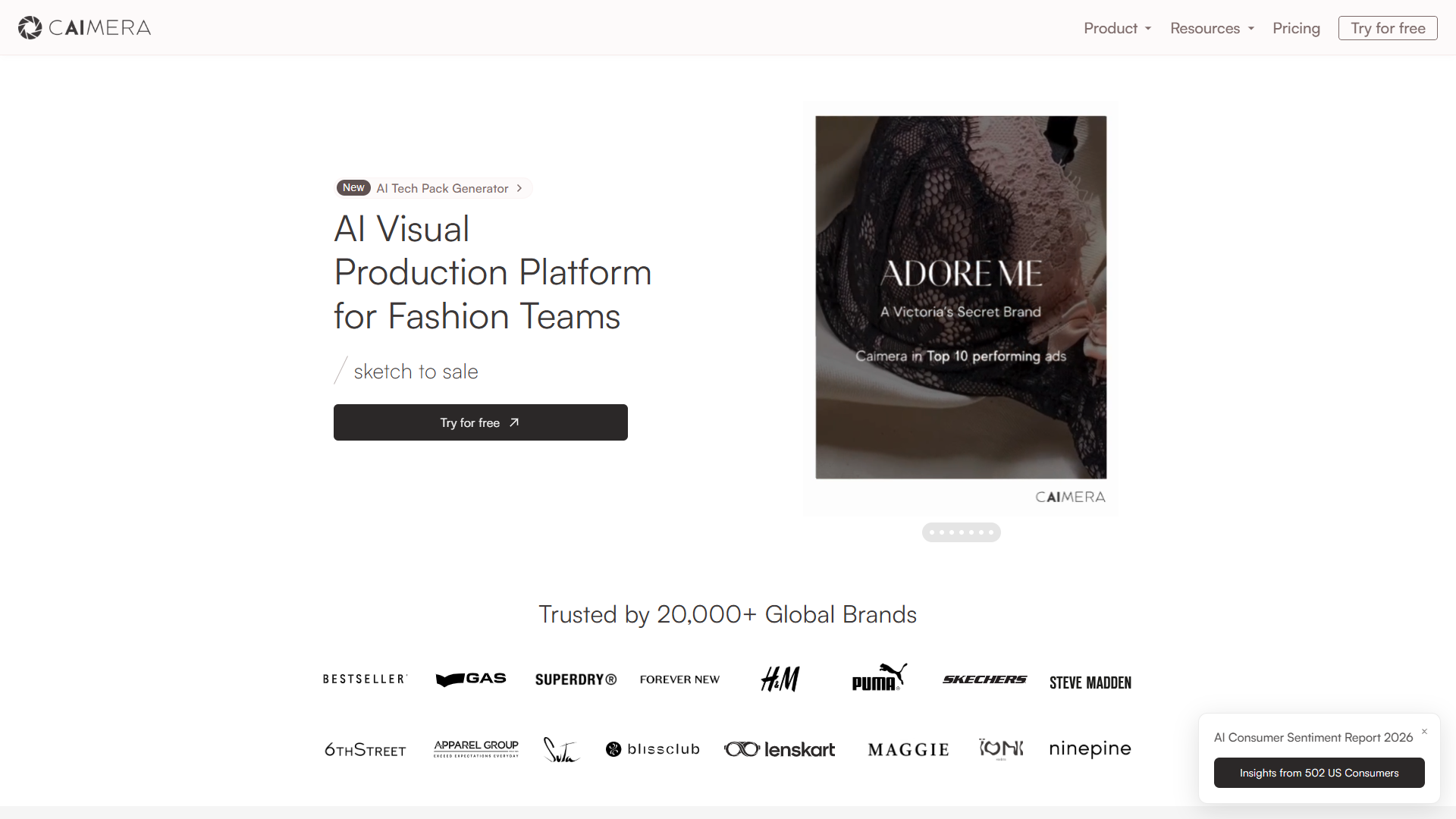 Caimera product screenshot