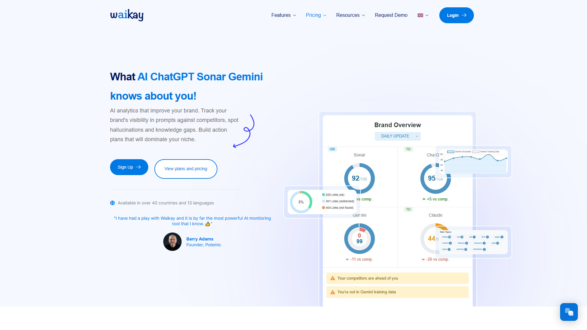 Waikay product screenshot