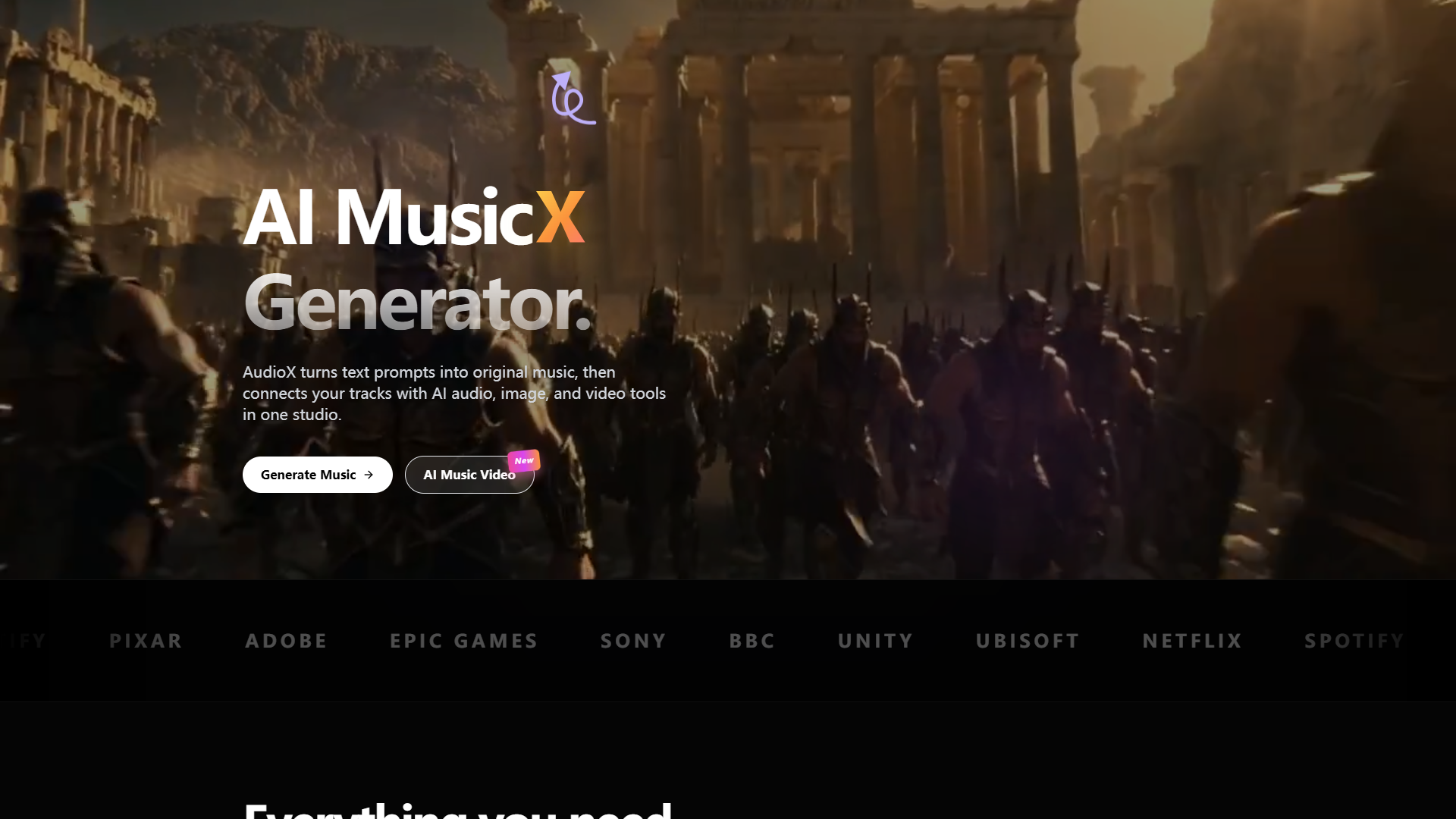 AudioX product screenshot