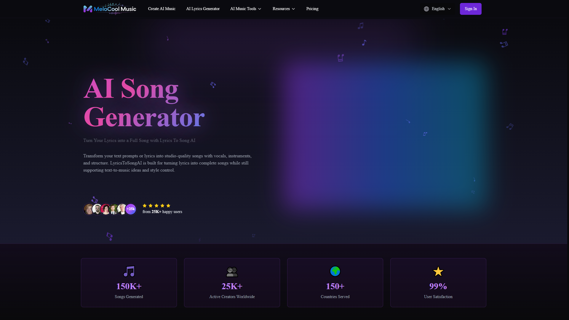 Lyrics To Song AI product screenshot