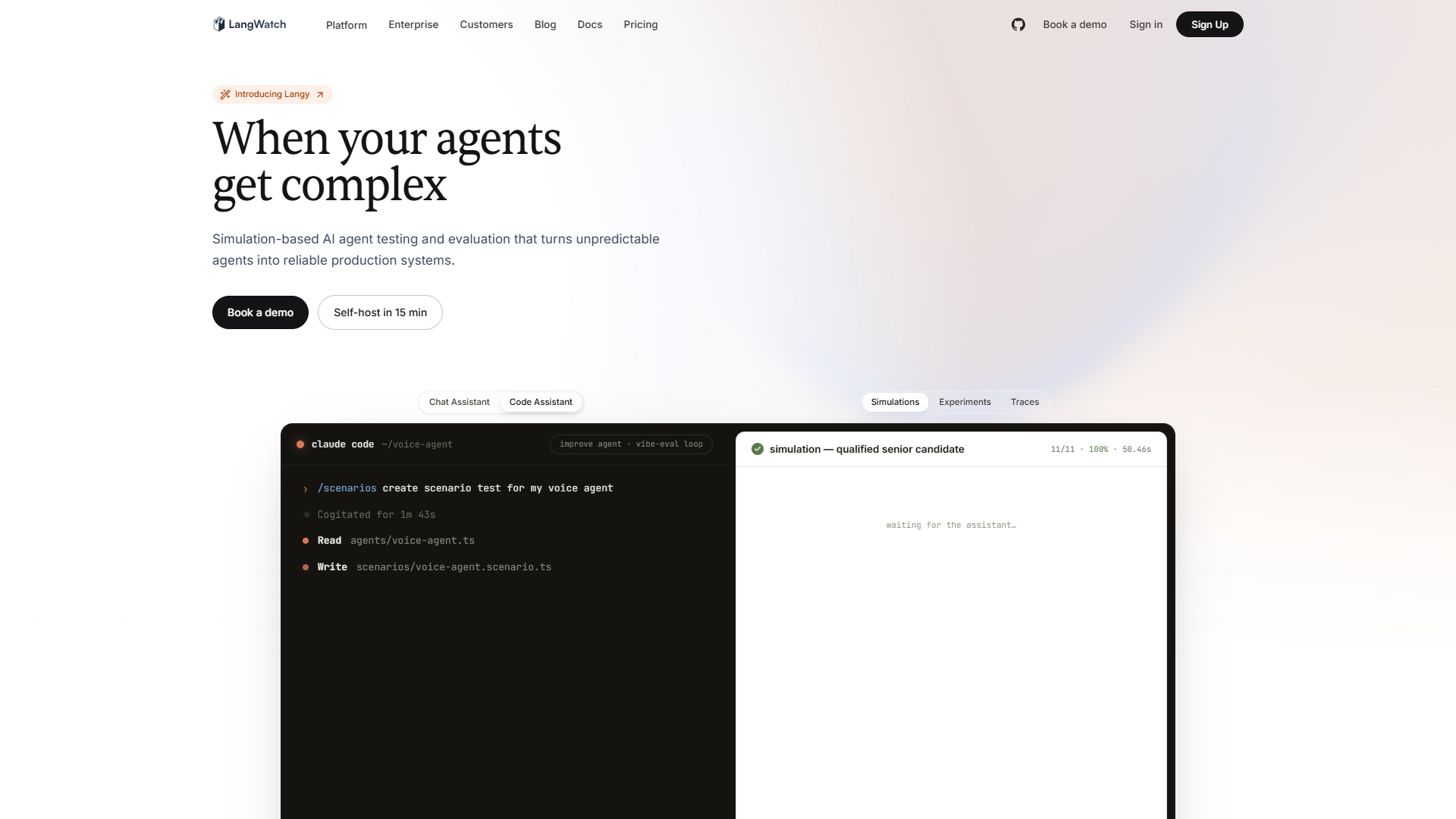 LangWatch product screenshot