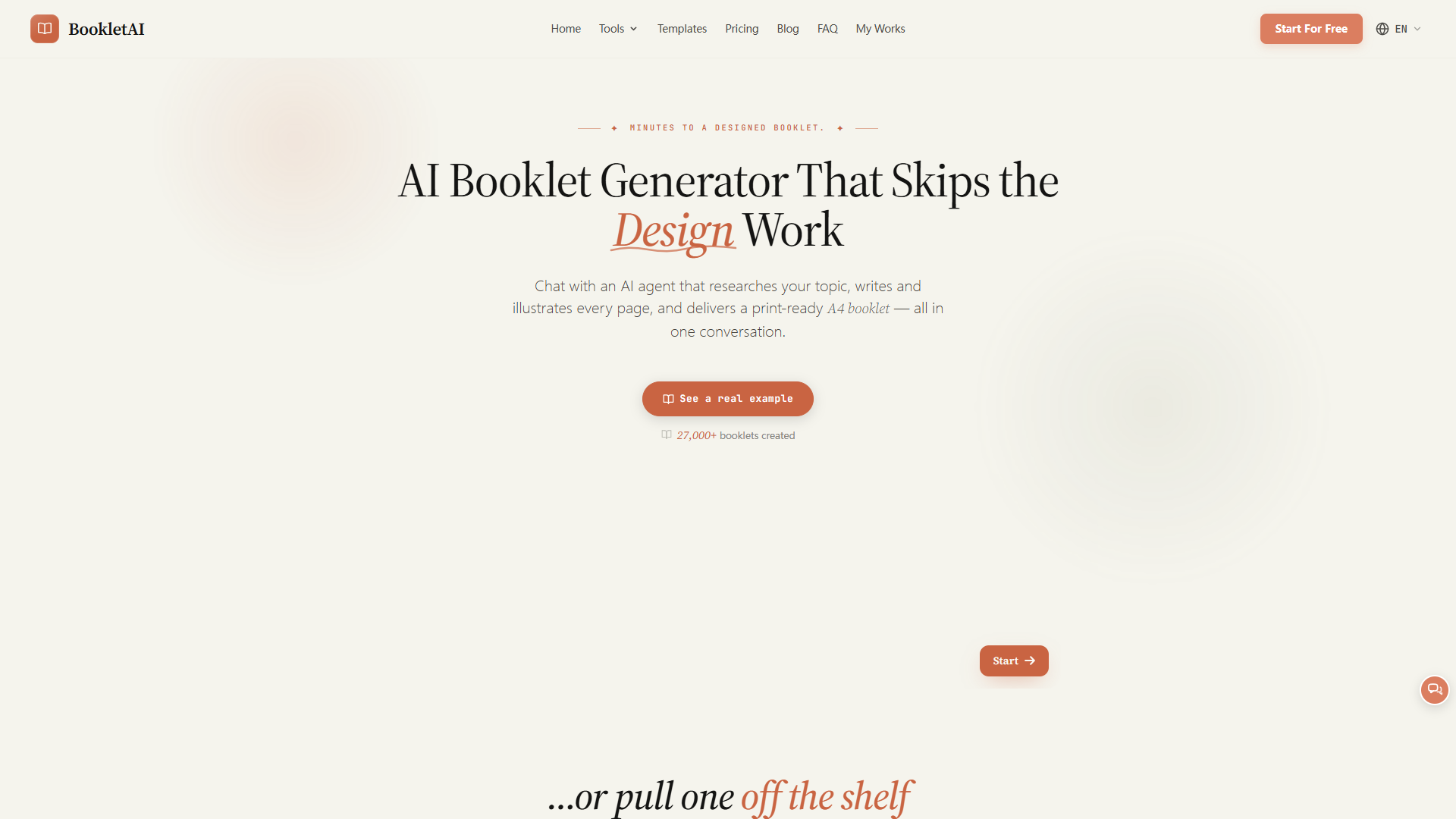 BookletAI product screenshot