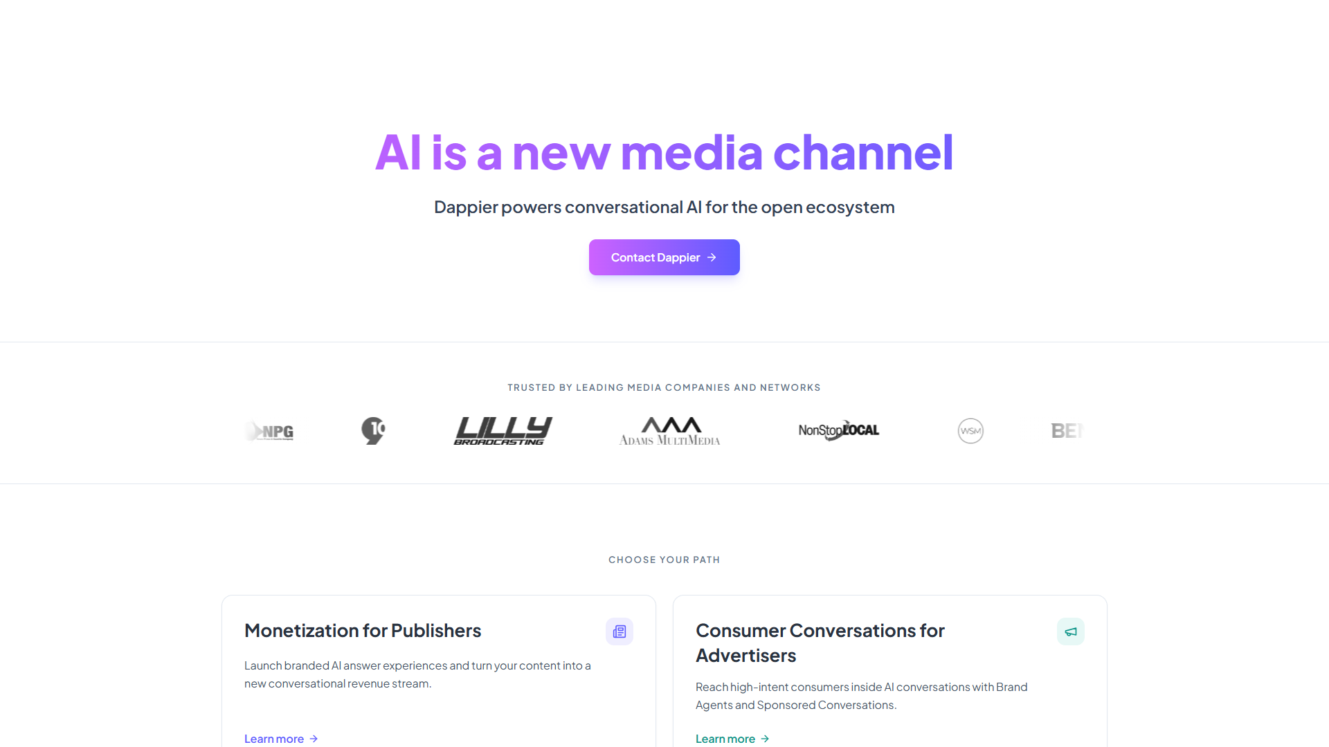 Dappier product screenshot