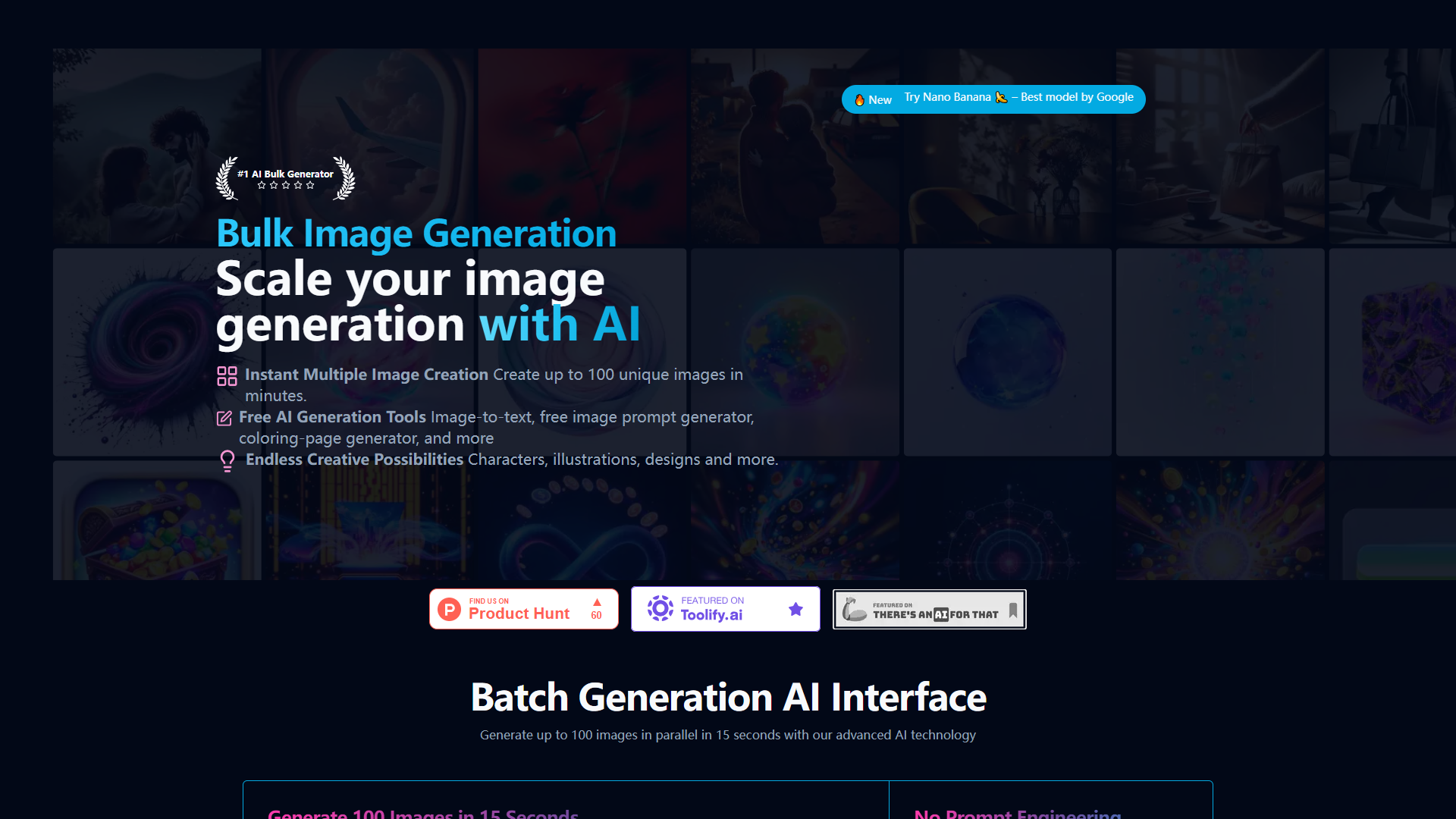Bulk Image Generation product screenshot
