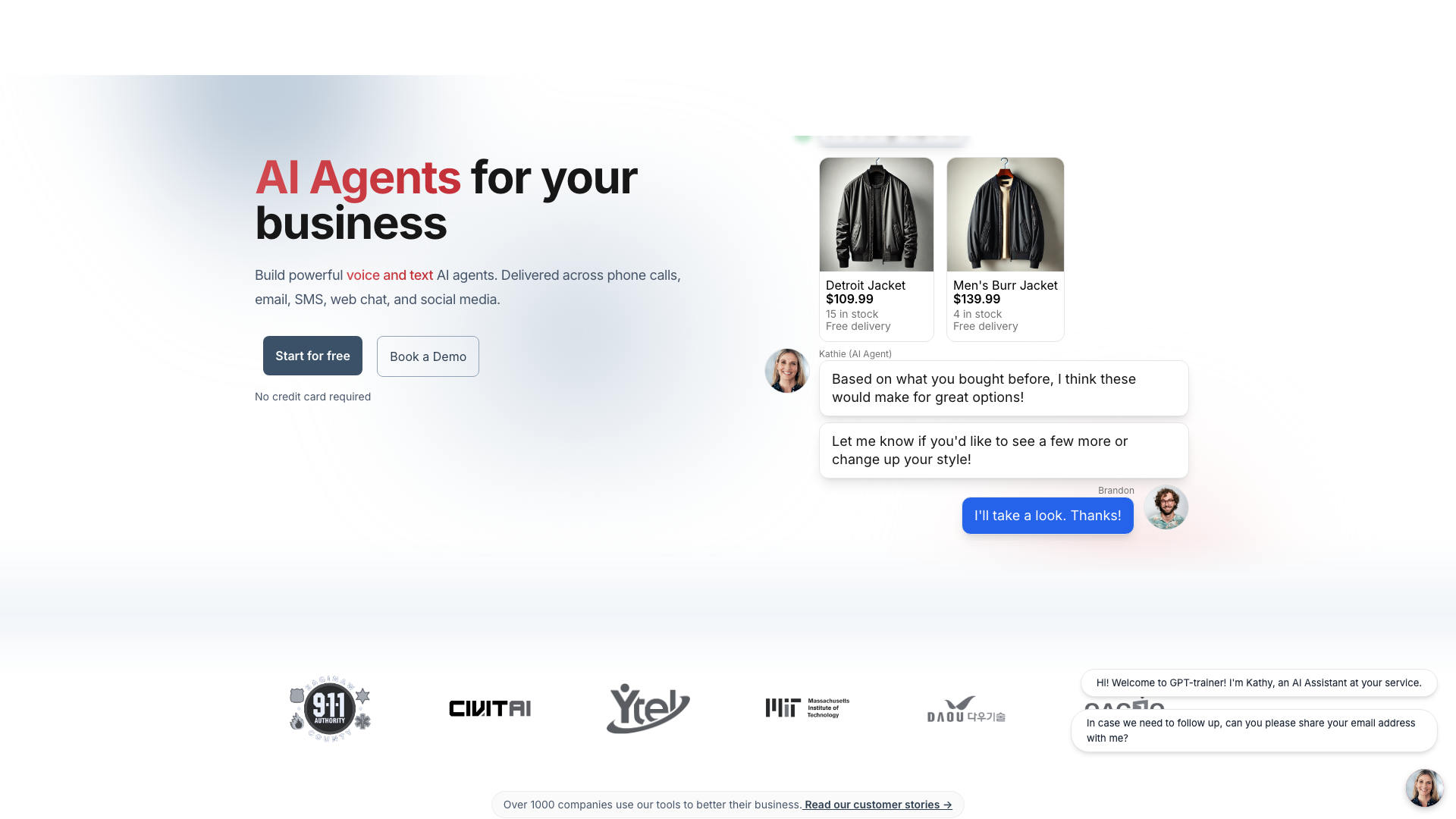 GPT-trainer product screenshot