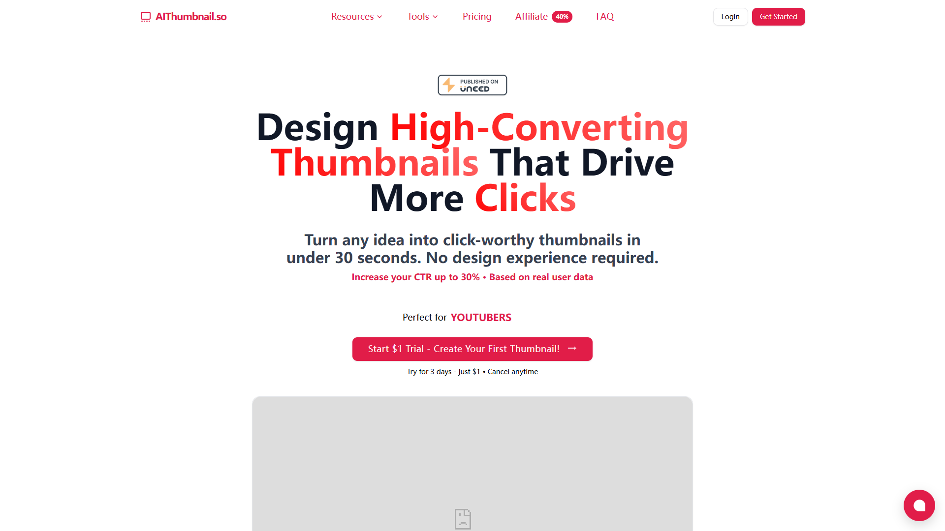 AIThumbnail.so product screenshot