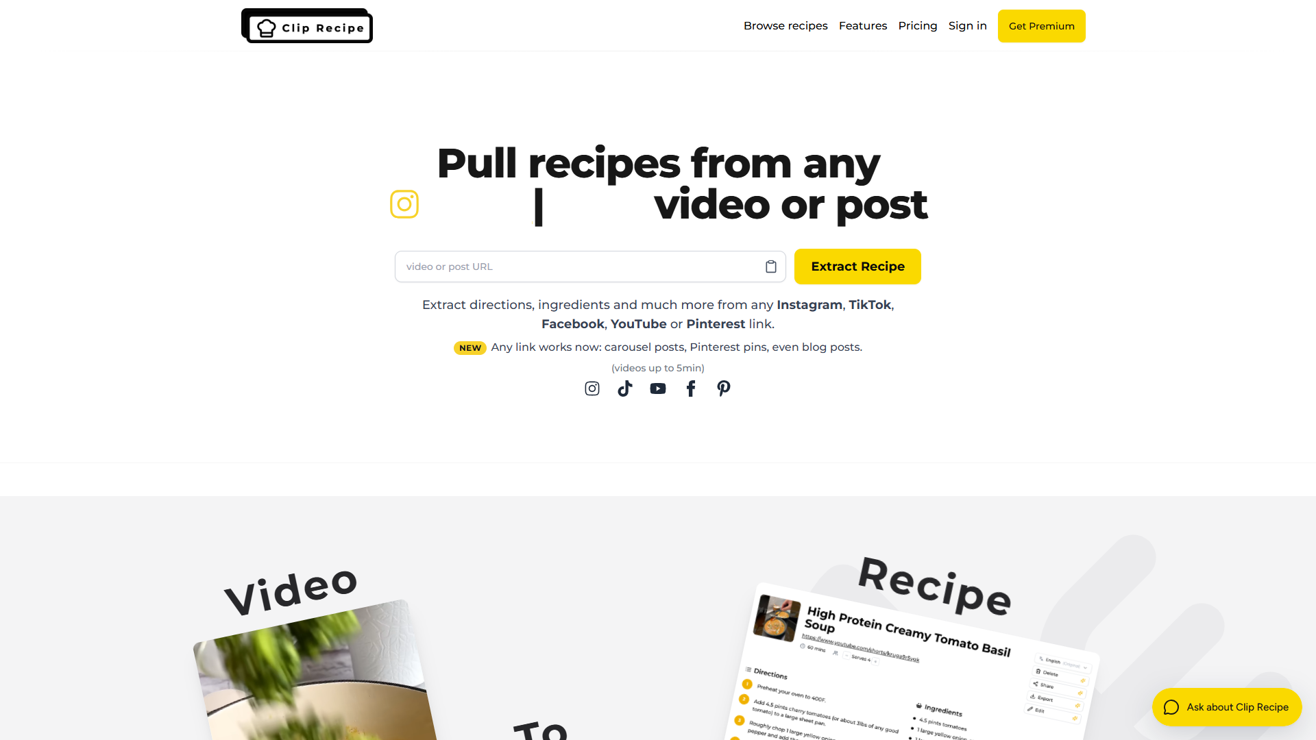 Clip Recipe product screenshot