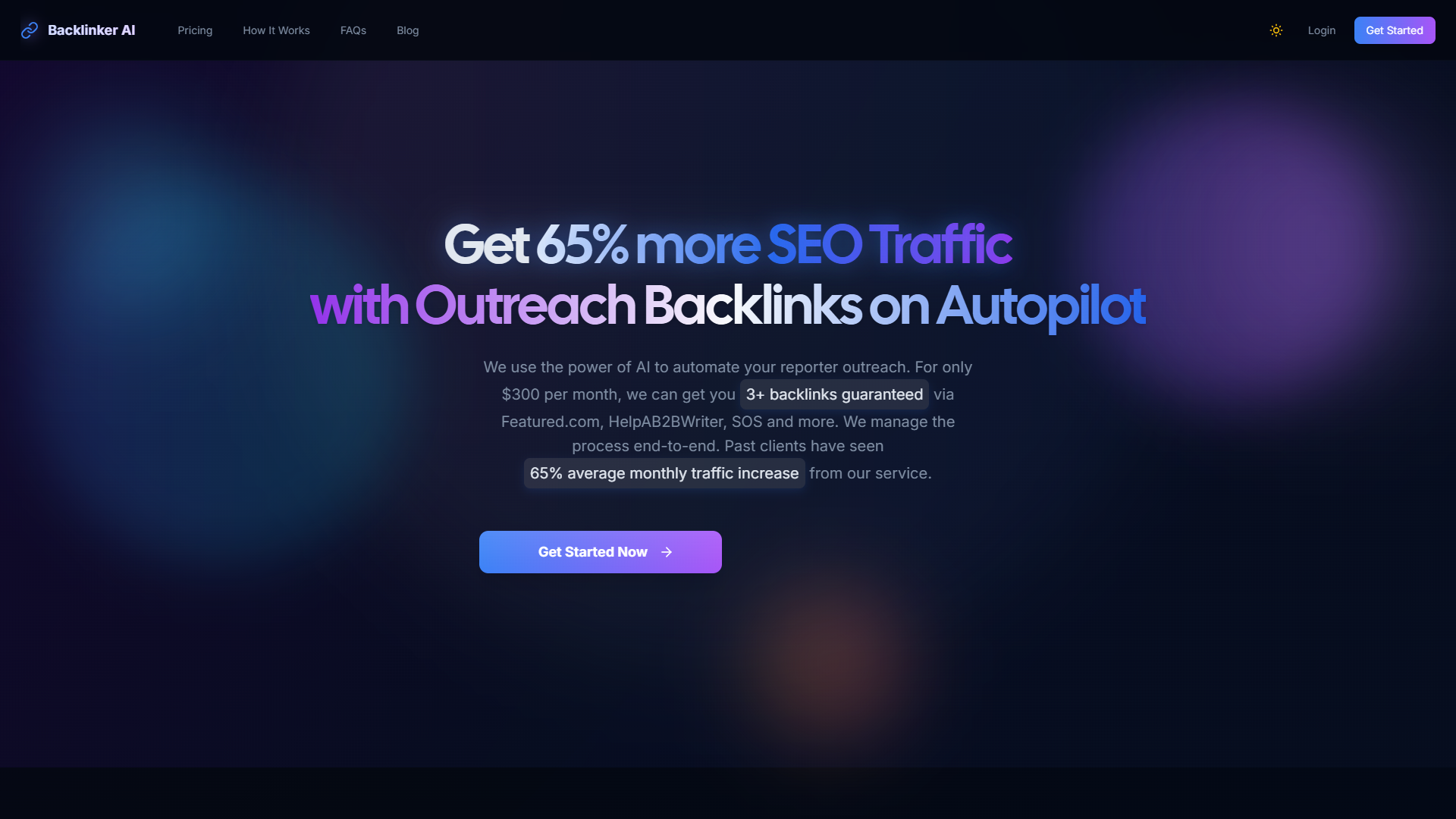 Backlinker AI product screenshot
