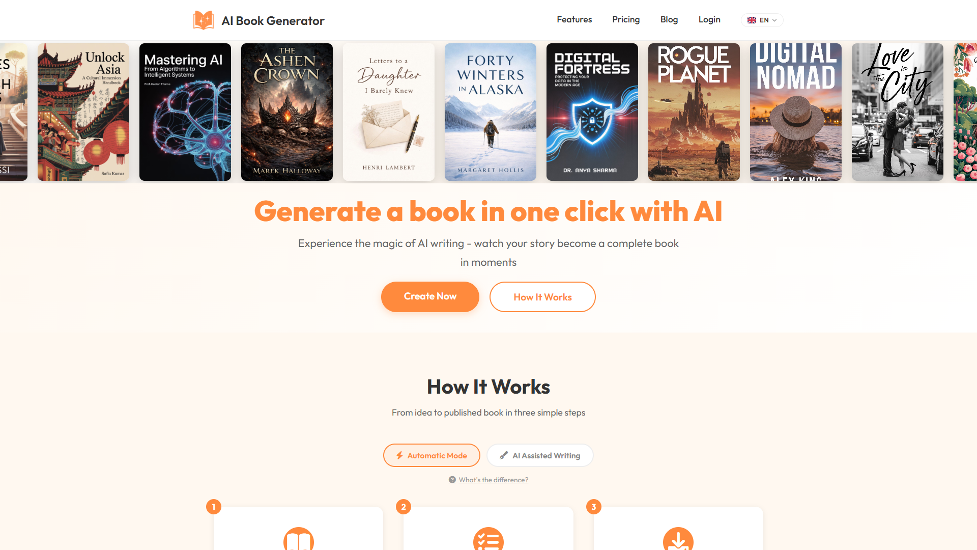 AI Book Generator product screenshot