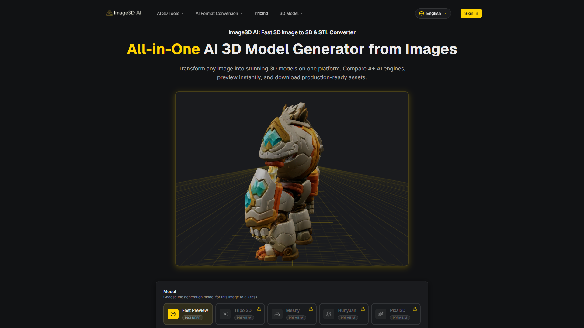 Image3D AI product screenshot