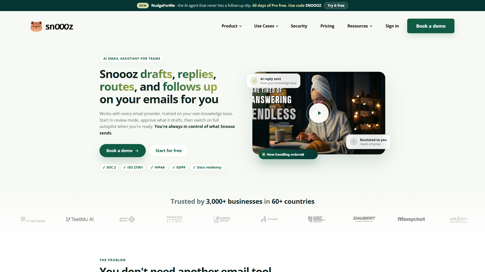 Snoooz product screenshot