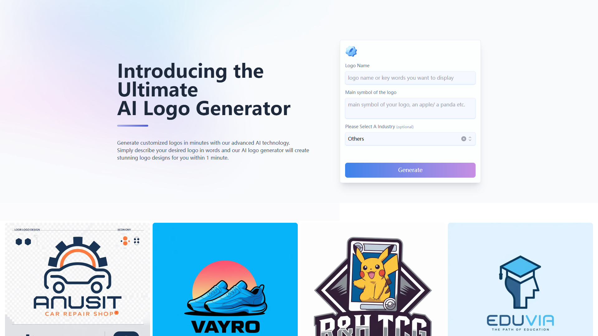 AI Logo Generator product screenshot