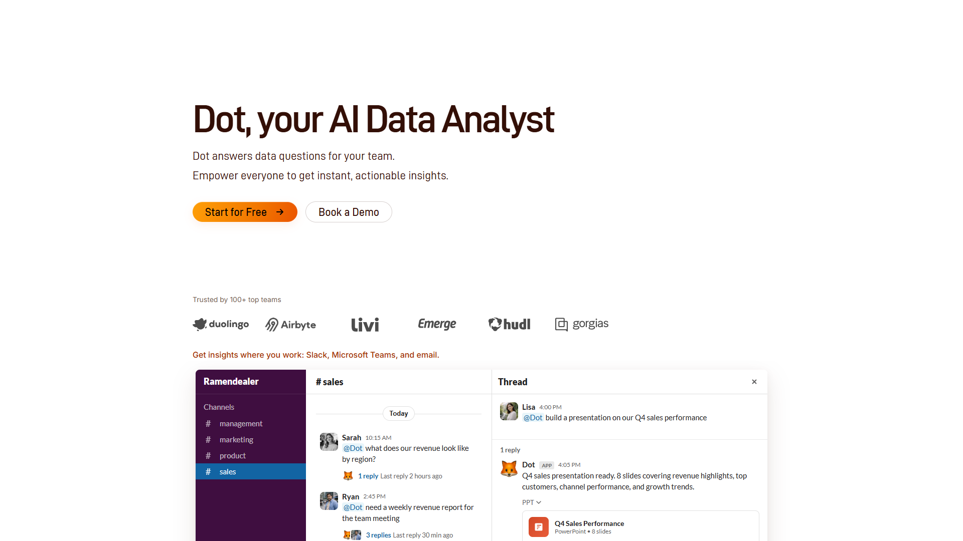 Dot product screenshot