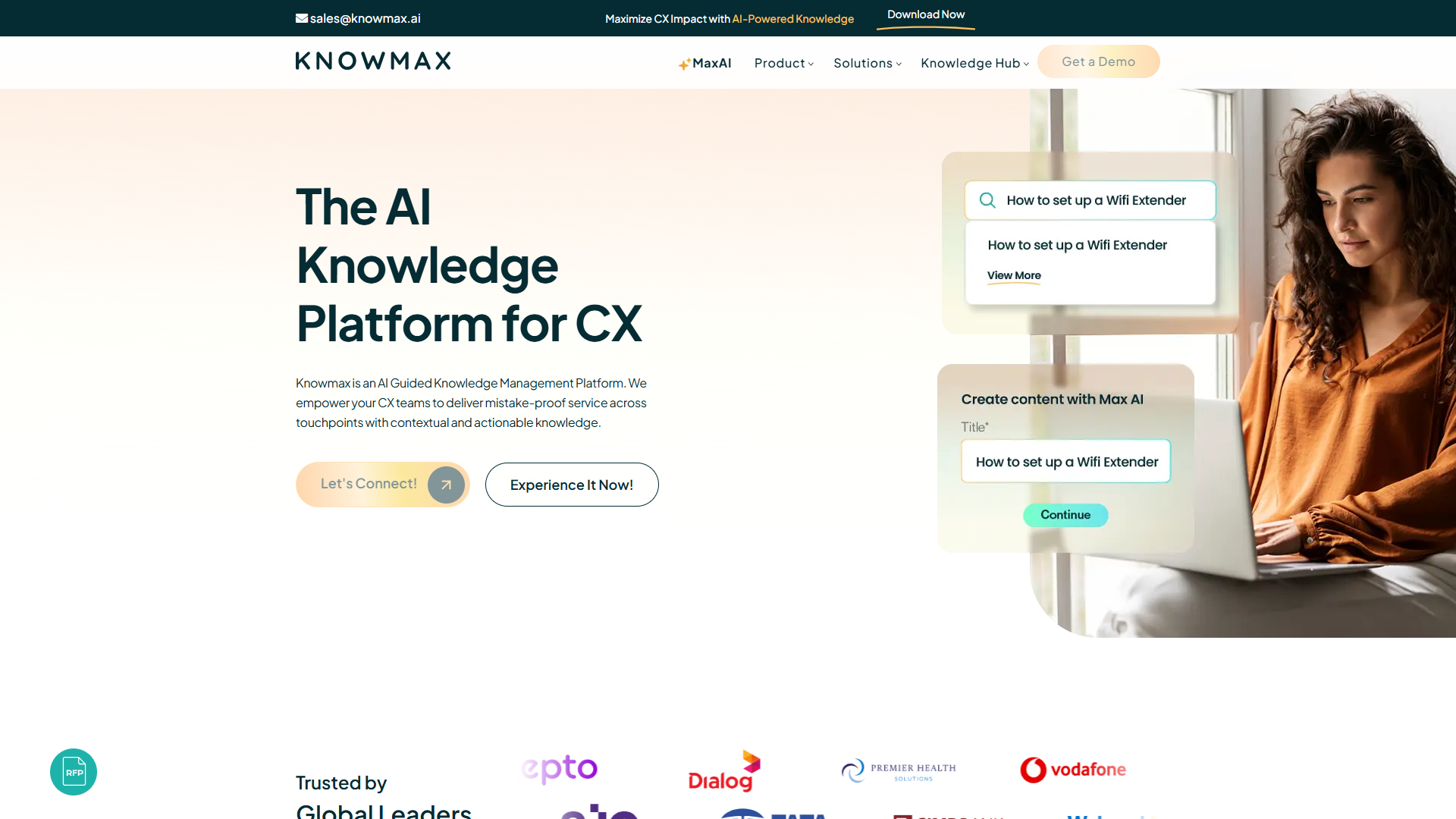Knowmax product screenshot