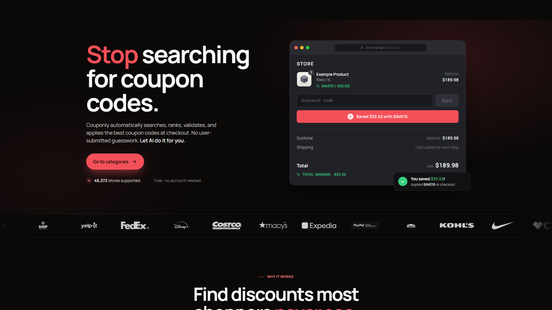 Couponly product screenshot