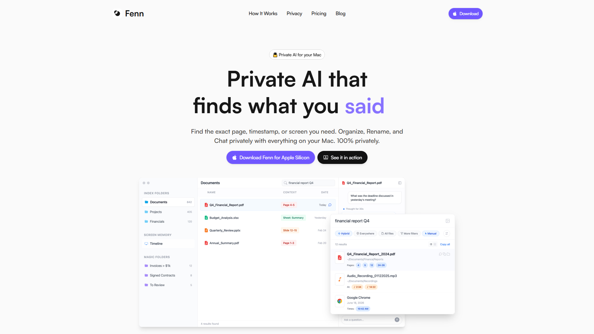 Fenn product screenshot